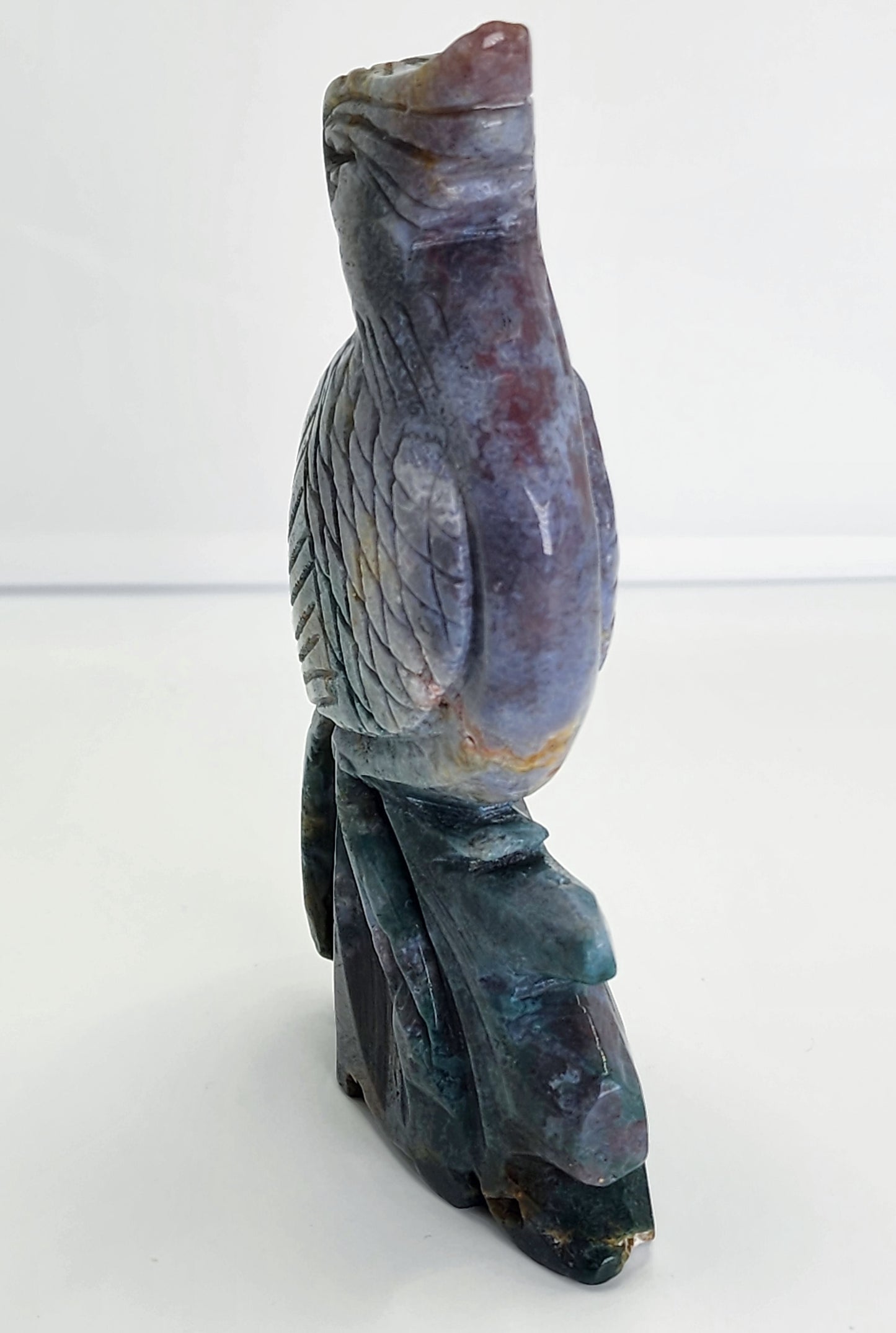 Ocean Jasper Parrot Carving 1lb qualifies for free shipping