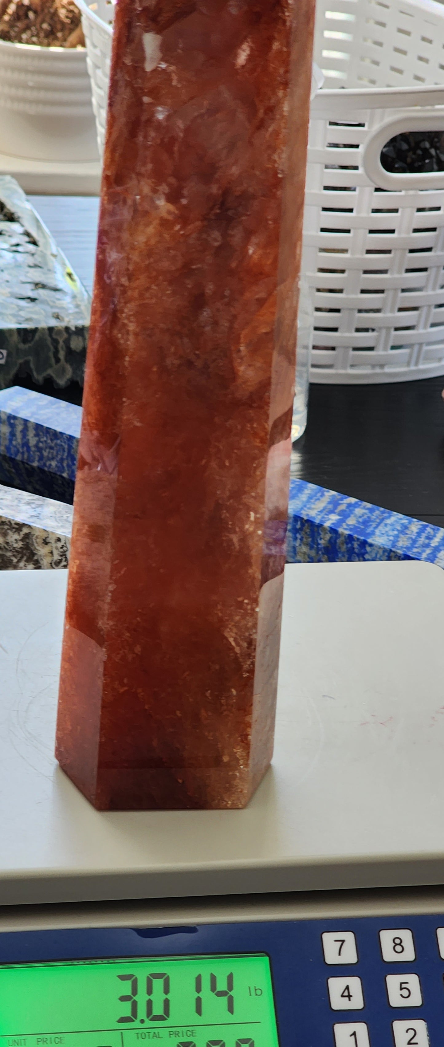 Fire Quartz/Golden Healer Tower Large 11"Tall 3lbs qualifies for free shipping