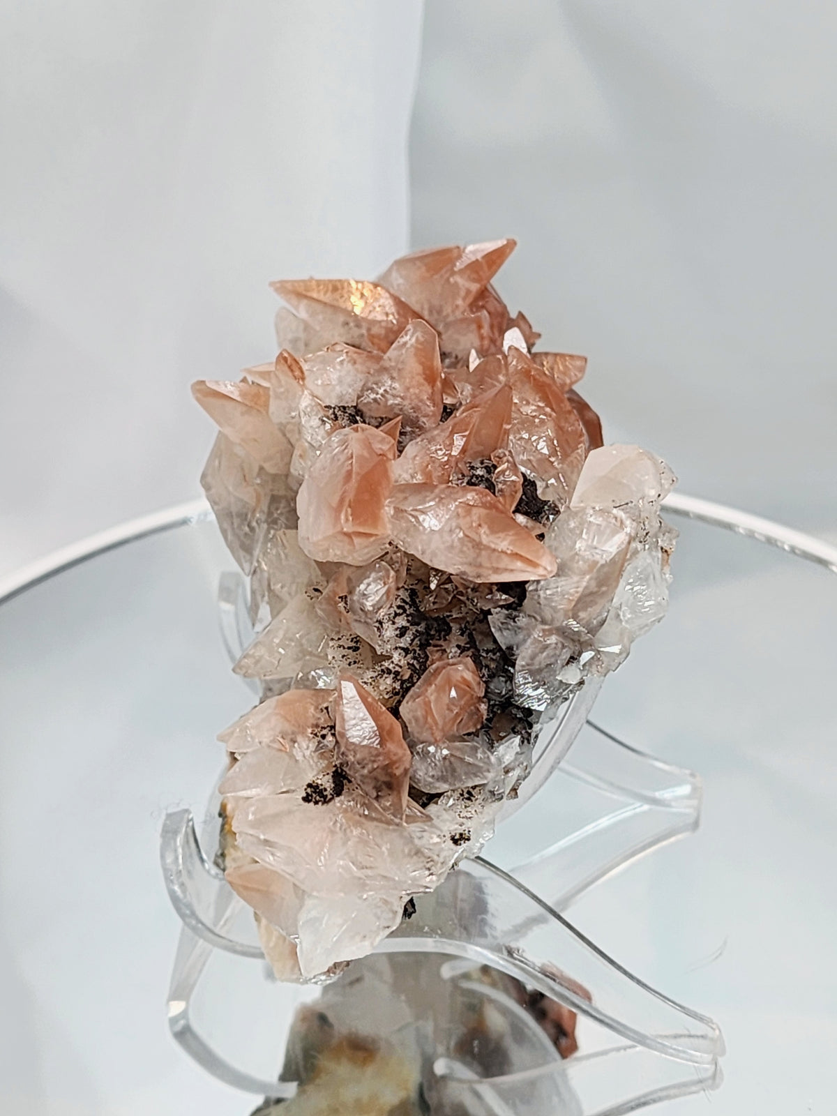 Red Phantom Feather Calcite Spcimen from India qualifies for free shipping