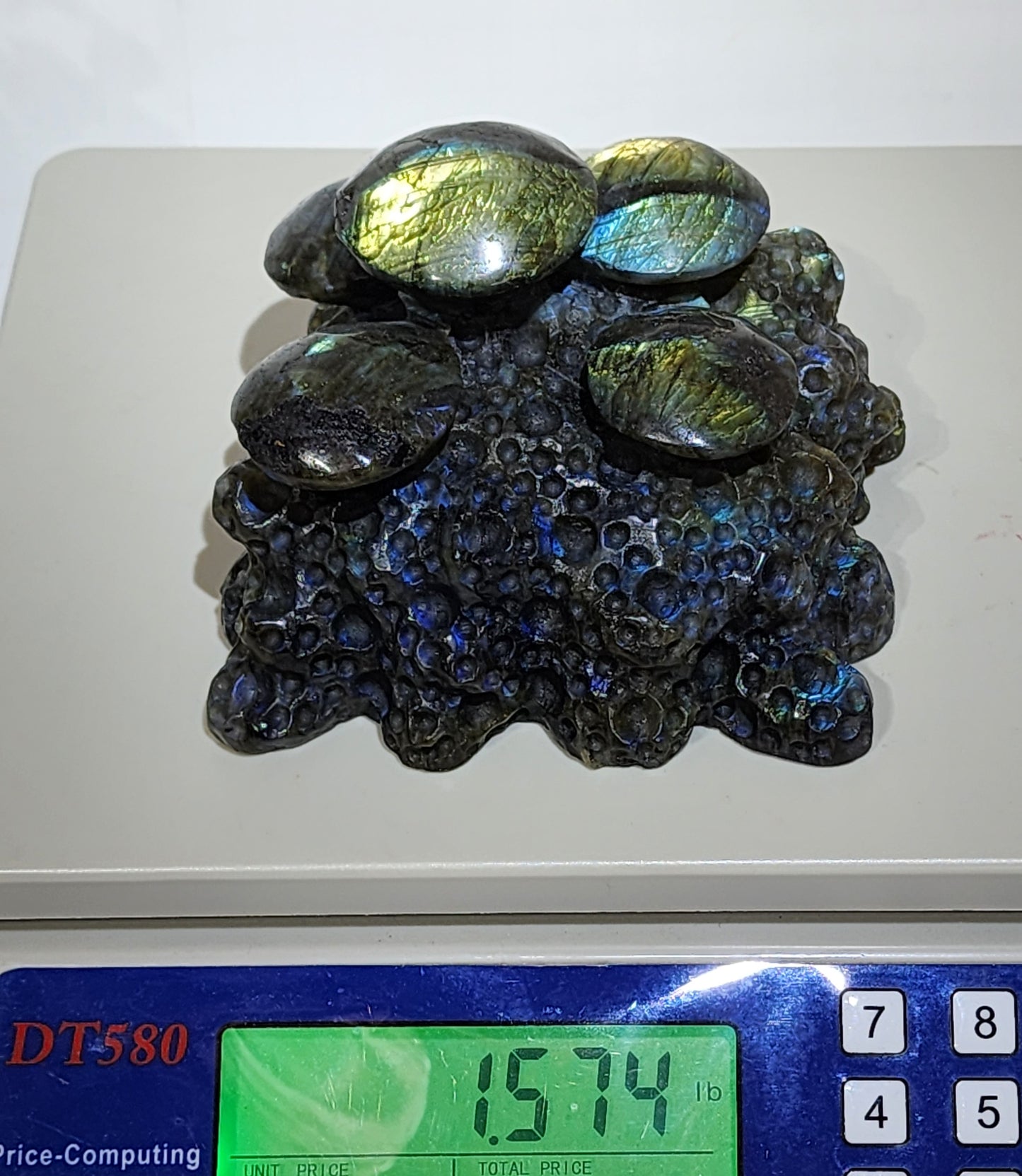 Labradorite Mushroom Cluster Carving 1.5lbs qualifies for free shipping