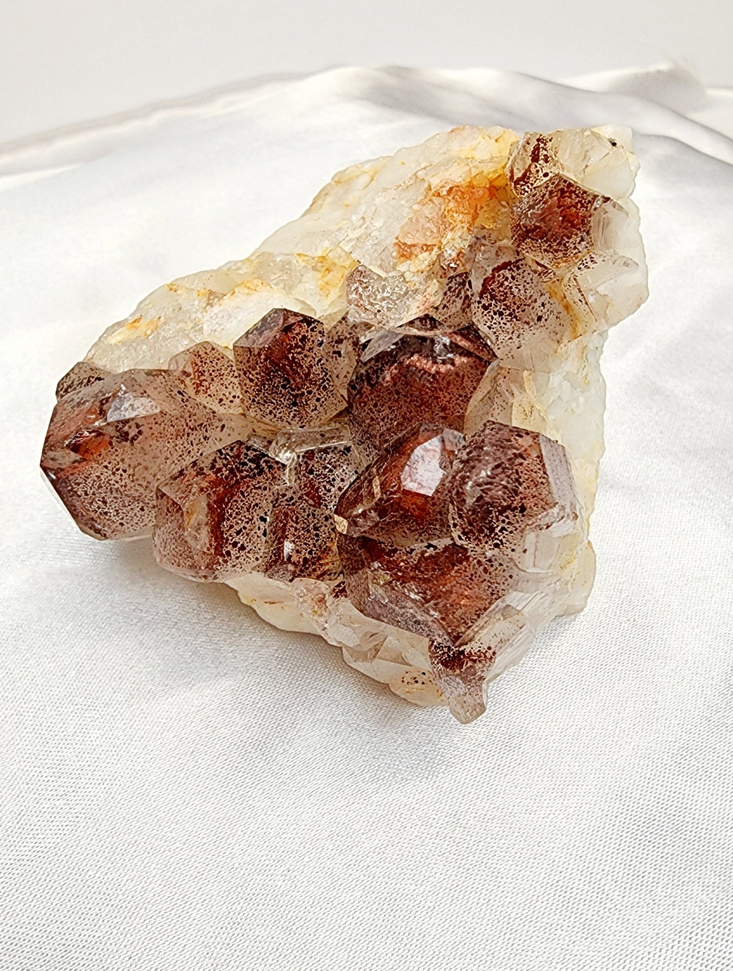 Red Phantom Hematite Garden Quartz Cluster Specimen from Morocco qualifies for free shipping
