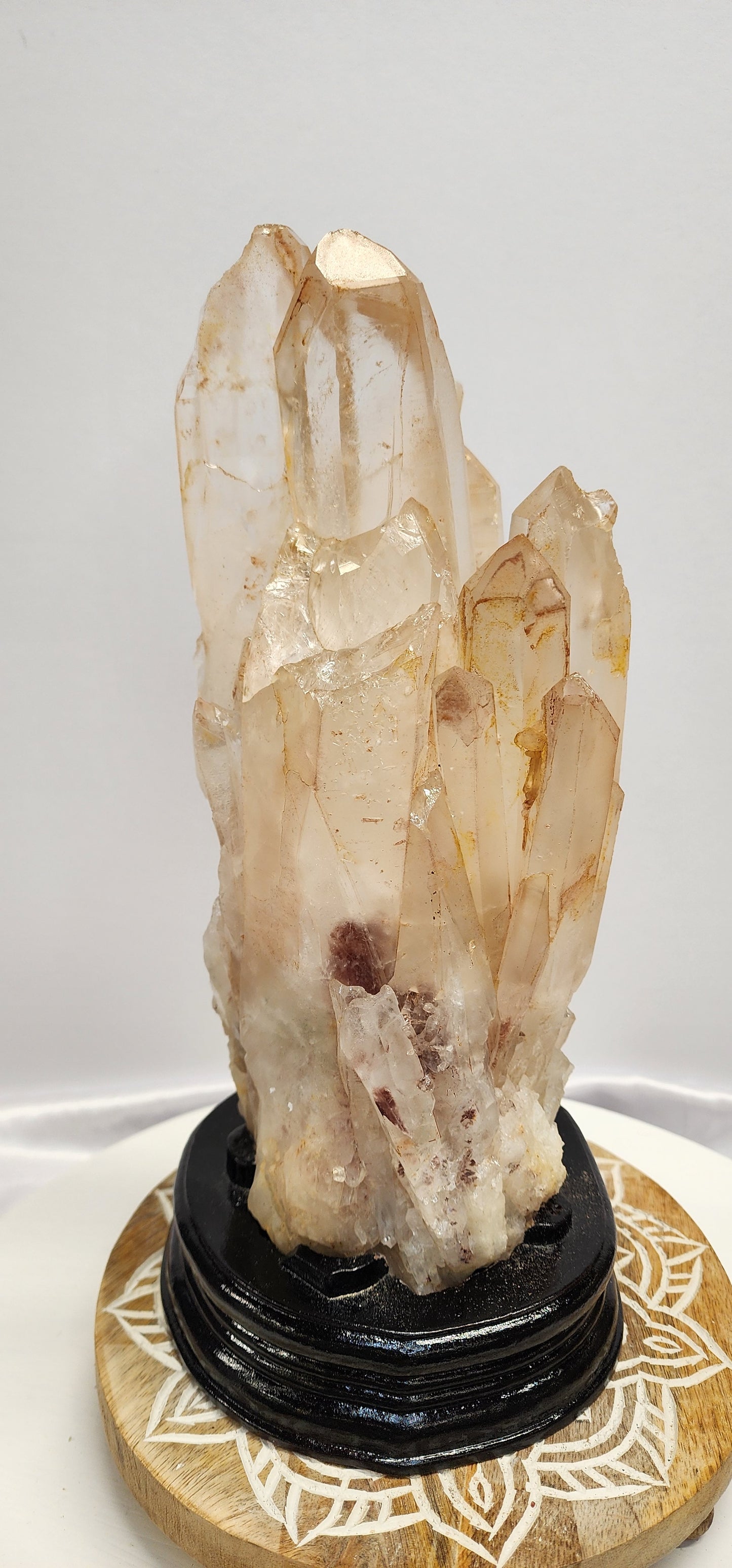 Extra Large Pink Pineapple Quartz With White Phantom and Red Fire inclusion over 10lbs qualifies for free shipping