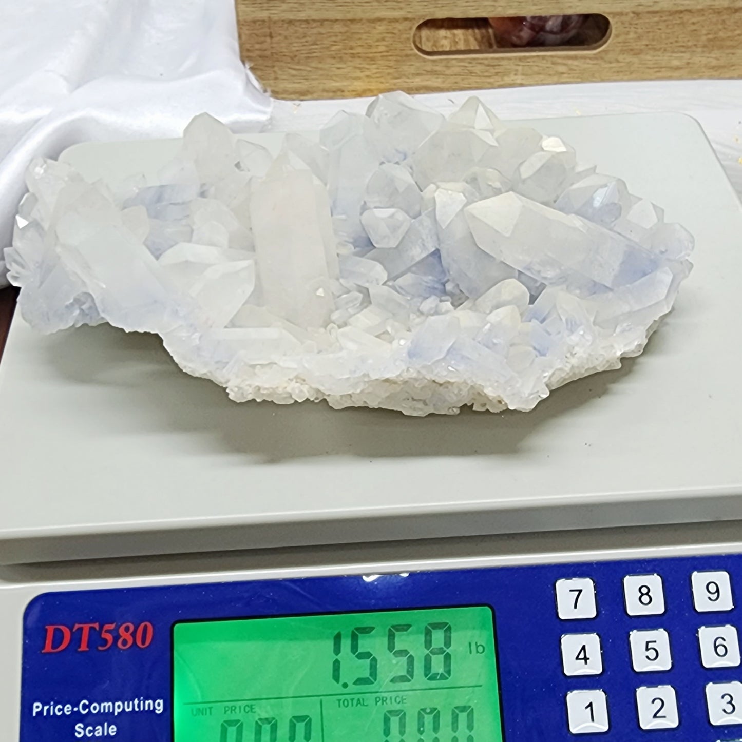 Large Dumortierite Quartz Cluster Specimen from Brazil 1.5lbs qualifies for free shipping