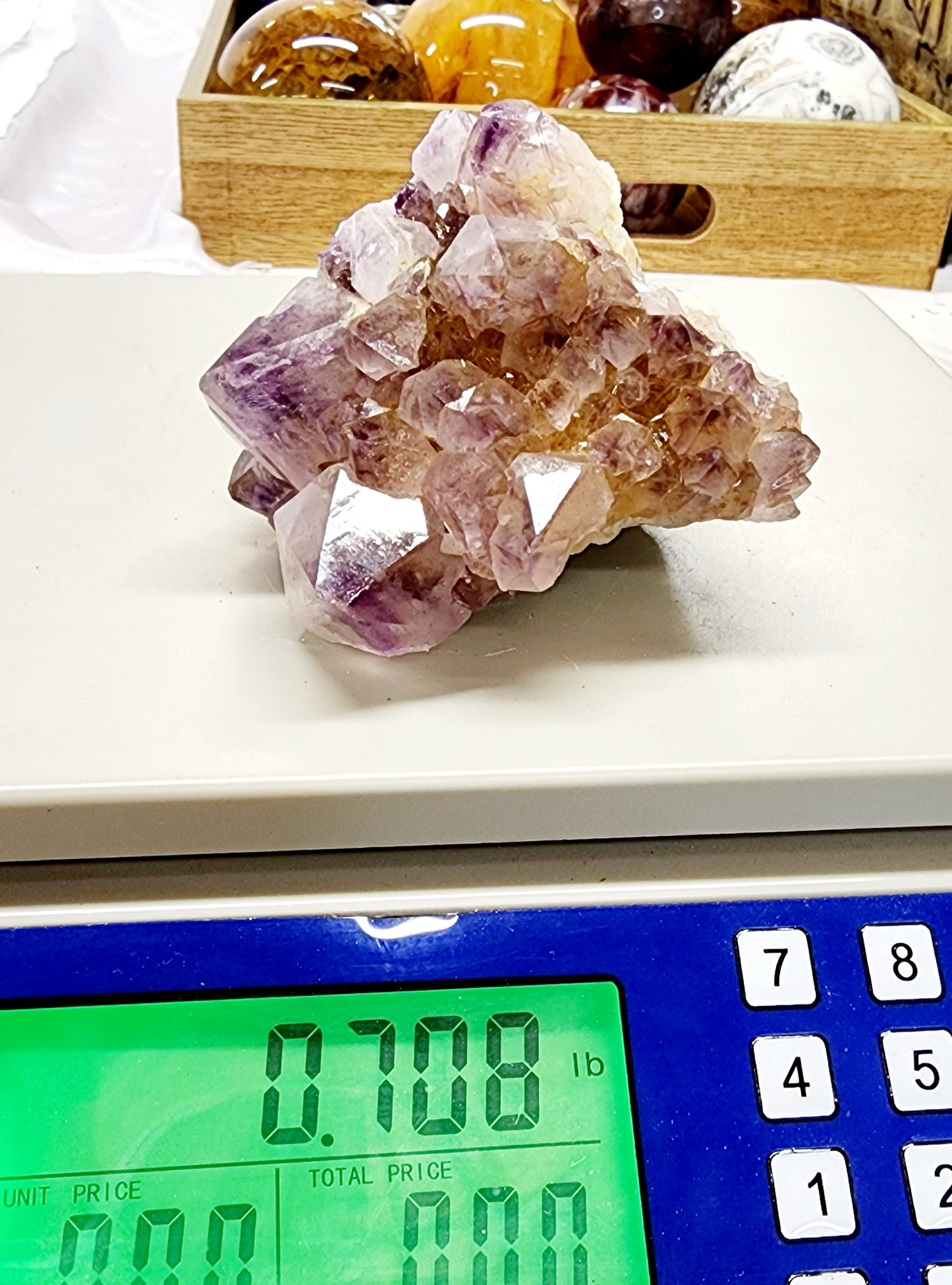 Spirit Quartz, Amethyst Phantom/ Golden Healer qualifies for free shipping