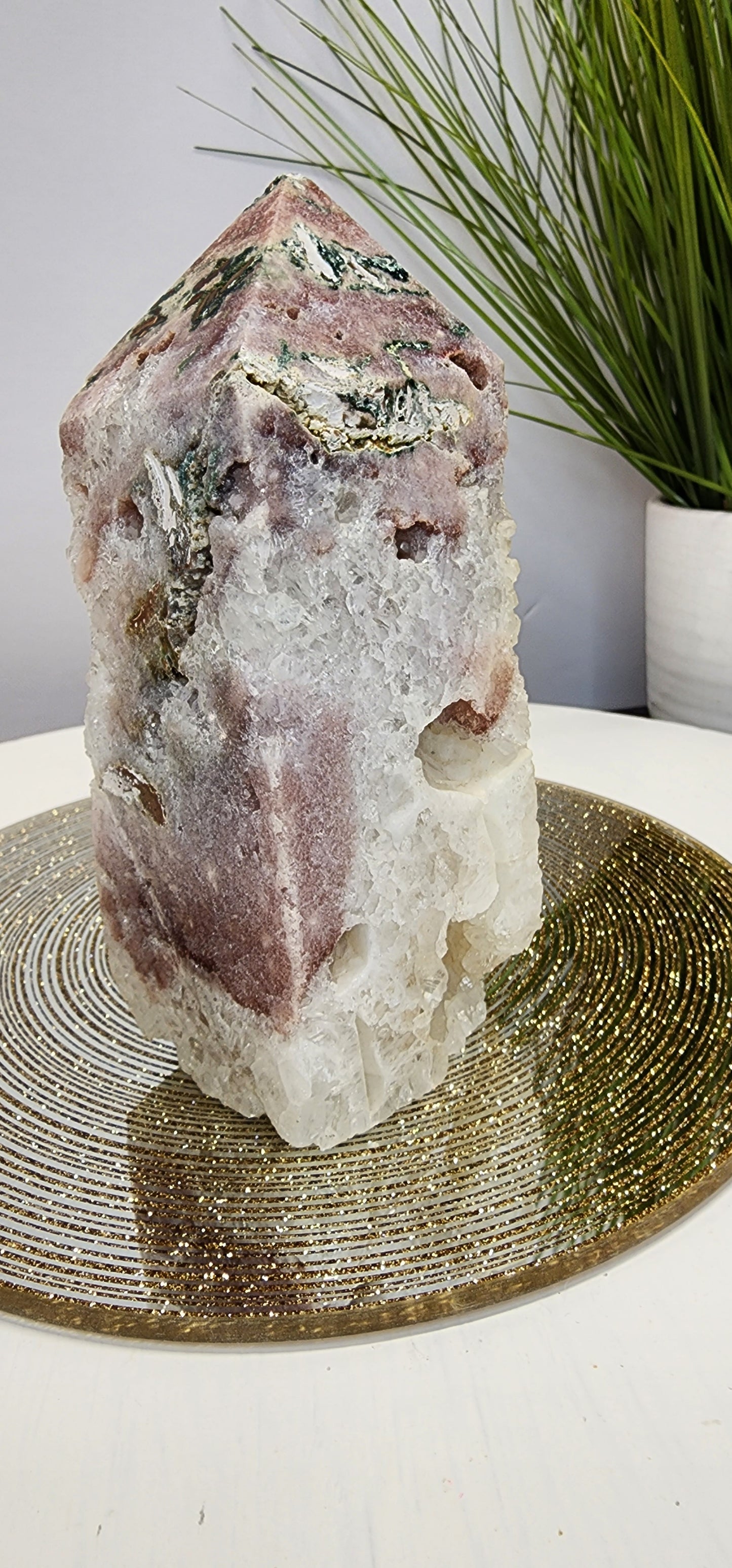 Druzy Chunky Pink Amethyst Tower