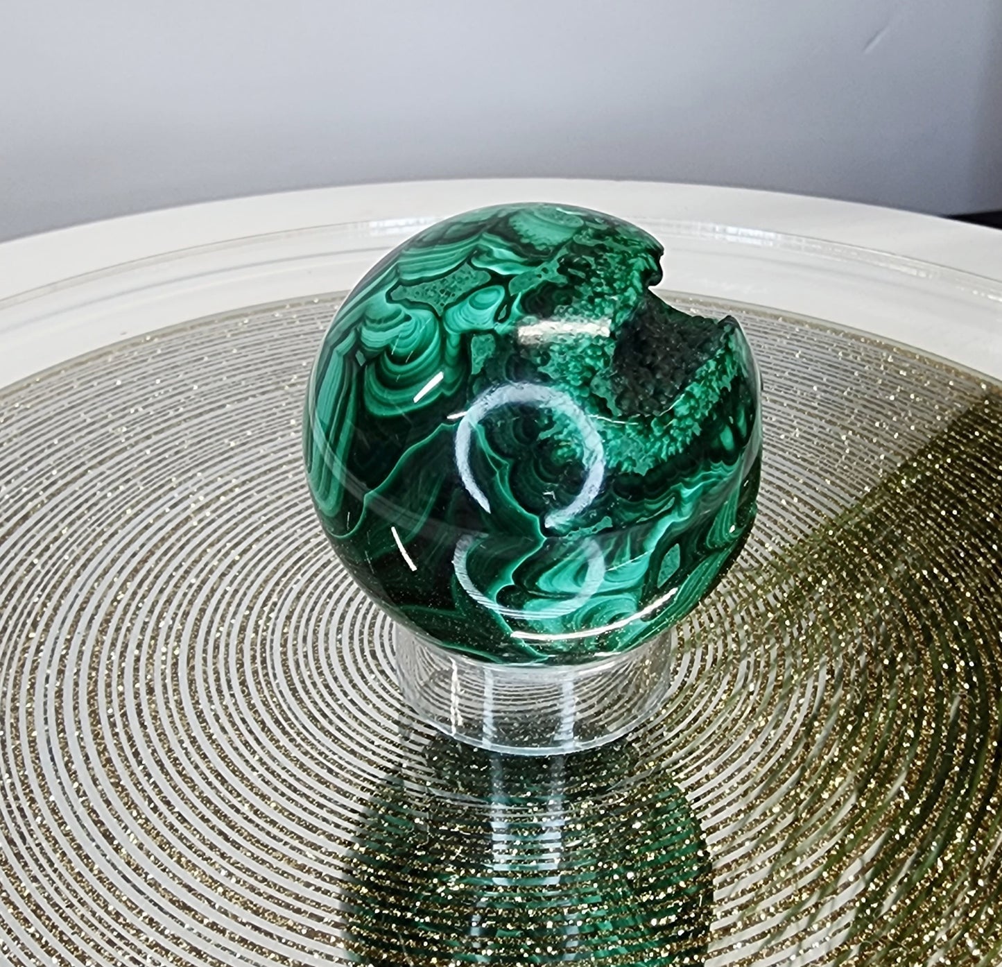 Druzy Malachite Sphere