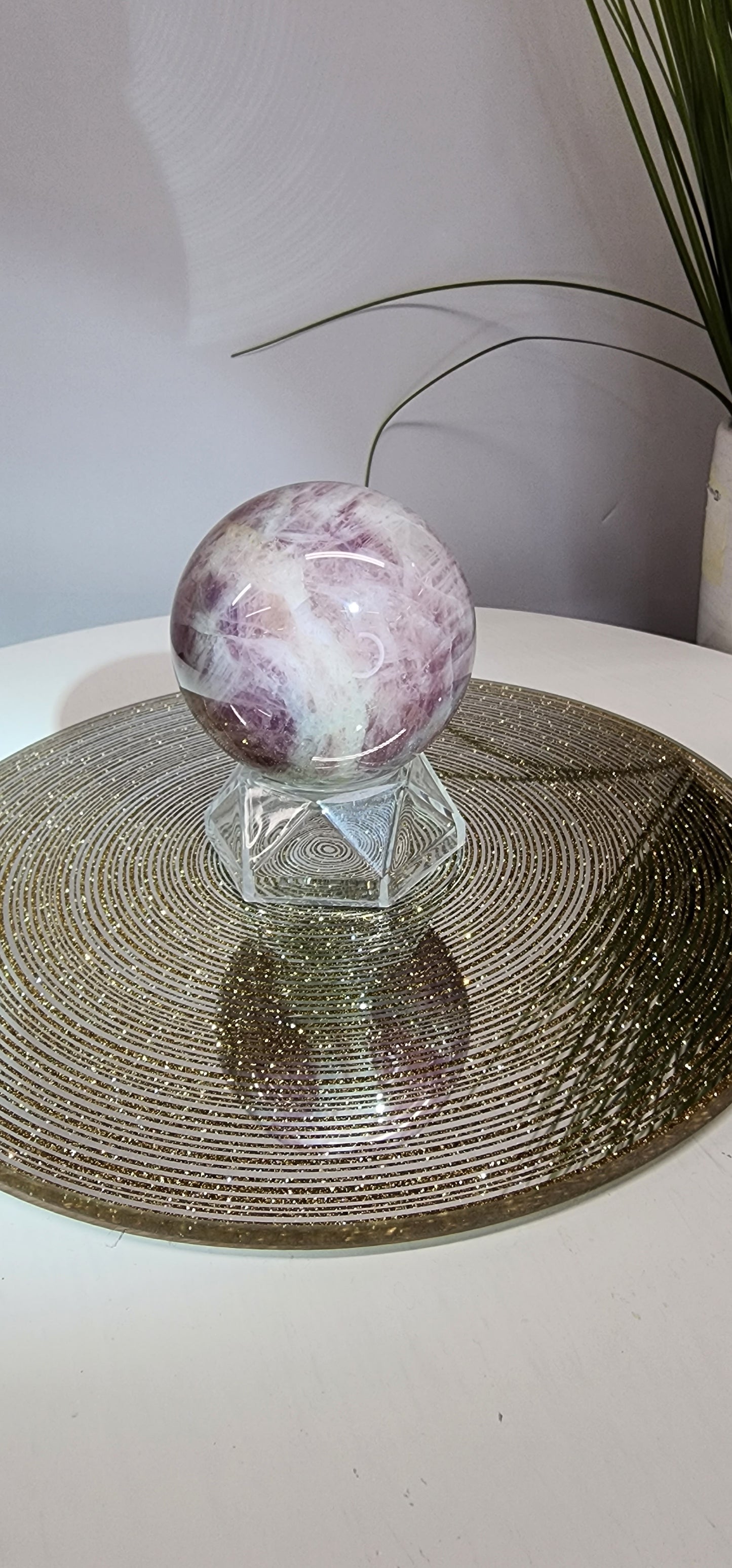 Lavendar and Rose Quartz Sphere