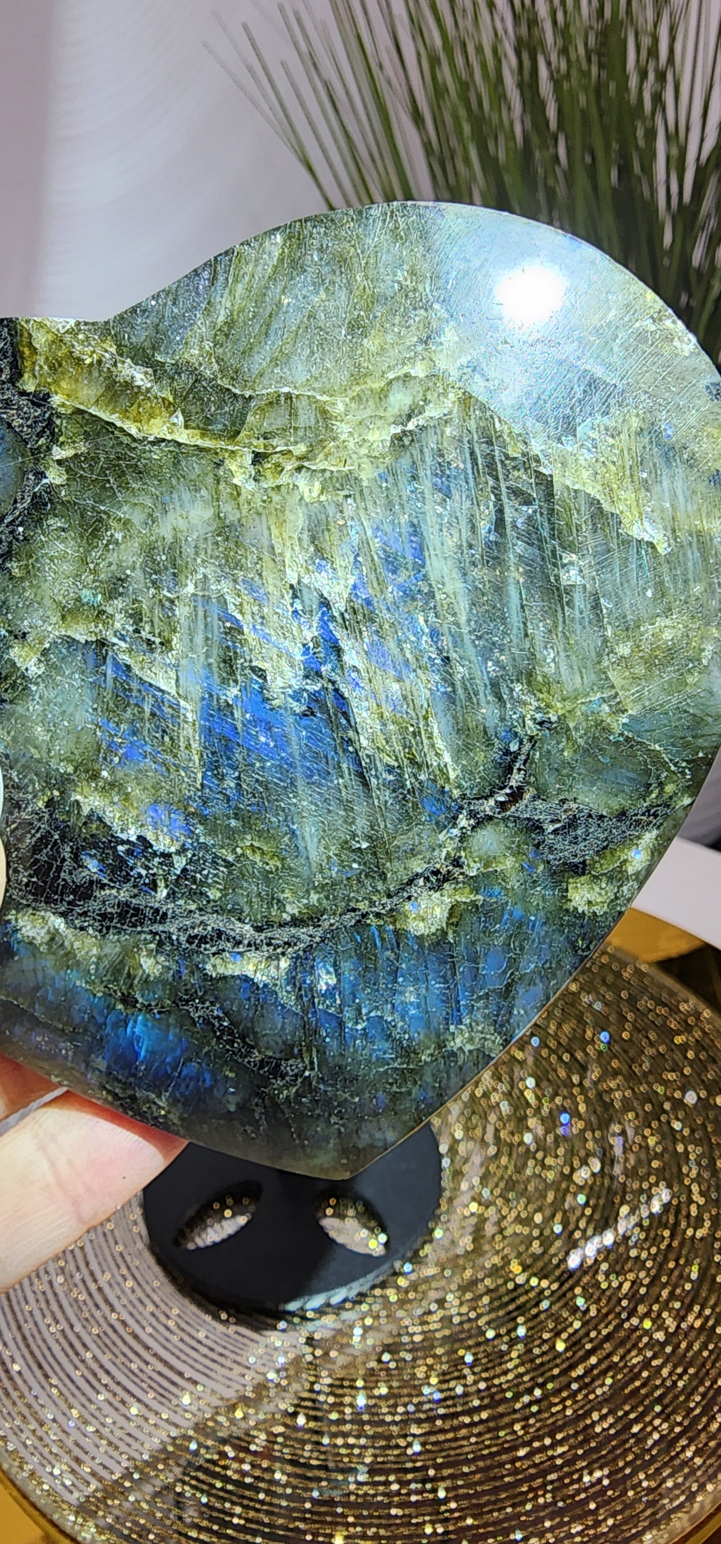 Blue Flash Labradorite Heart
