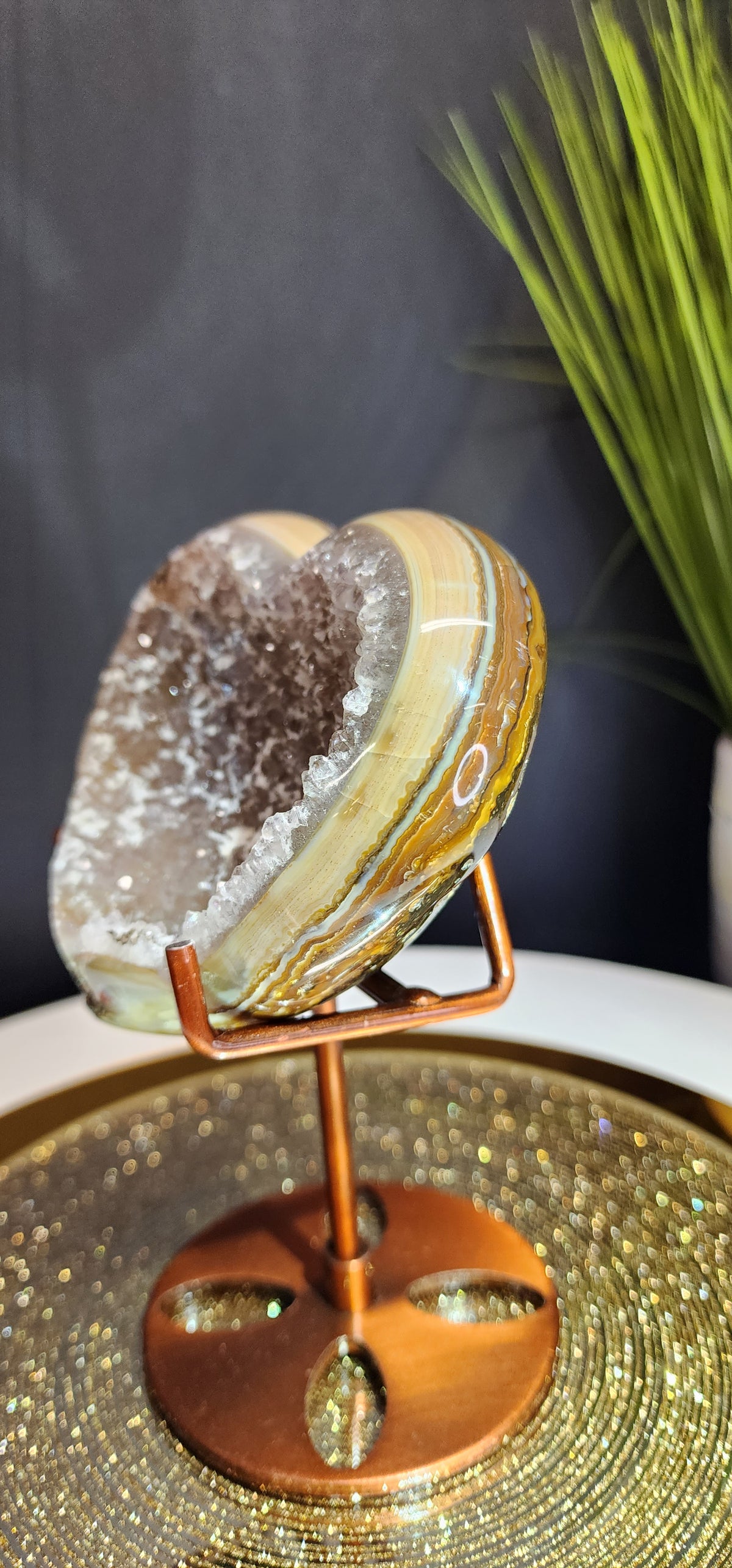 Druzy Agate Heart