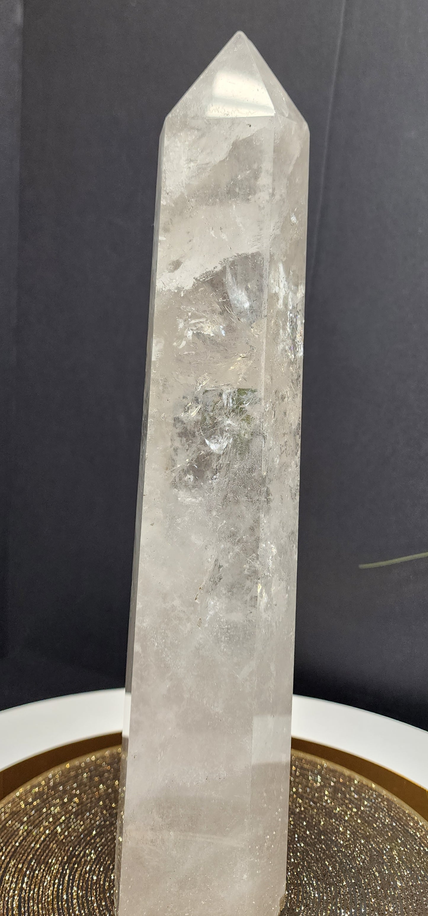 Tall Clear Quartz Tower 12 inches w/Free Shipping *Price Reduced*