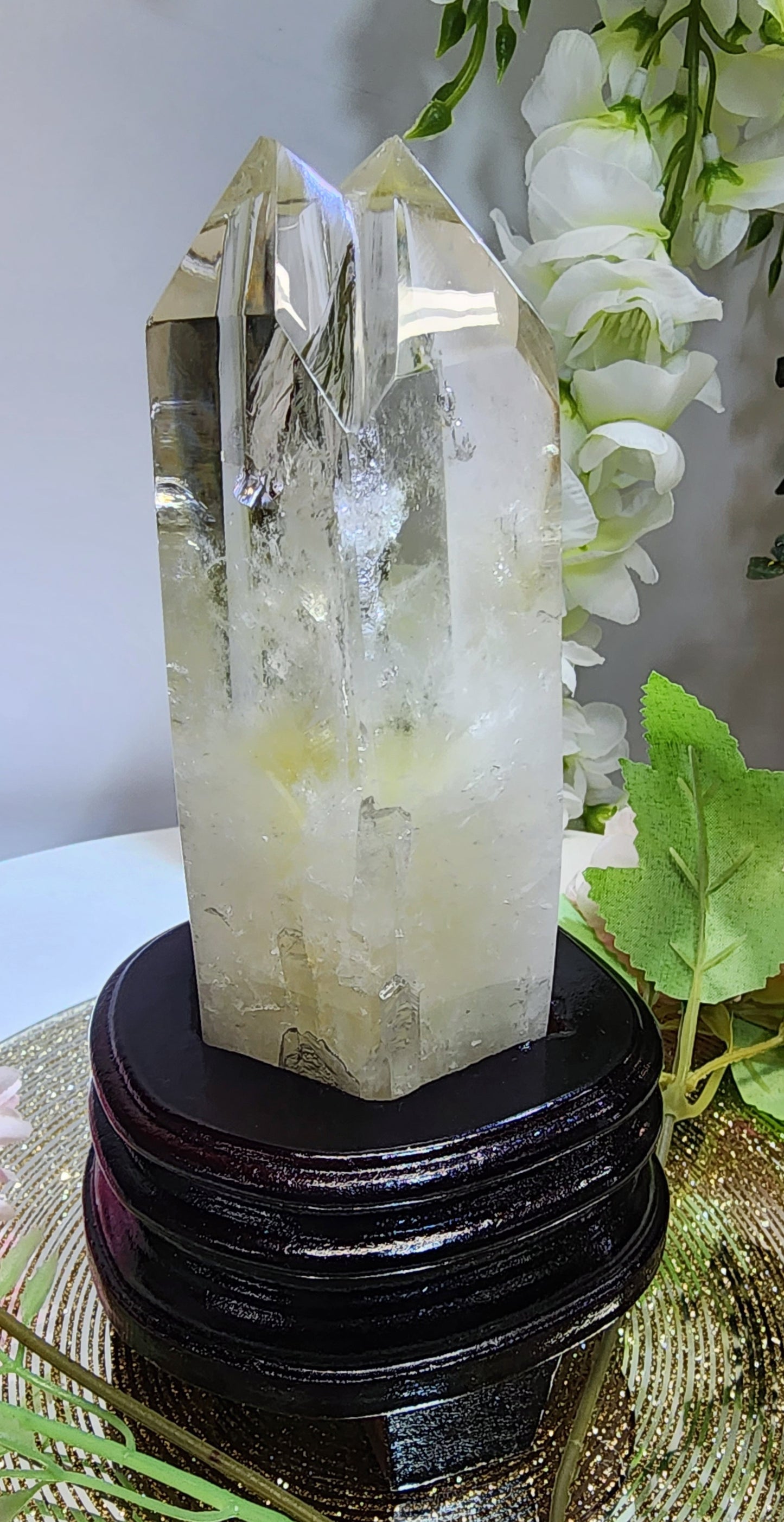 Citrine Double Point With Custom base qualifies for free shipping