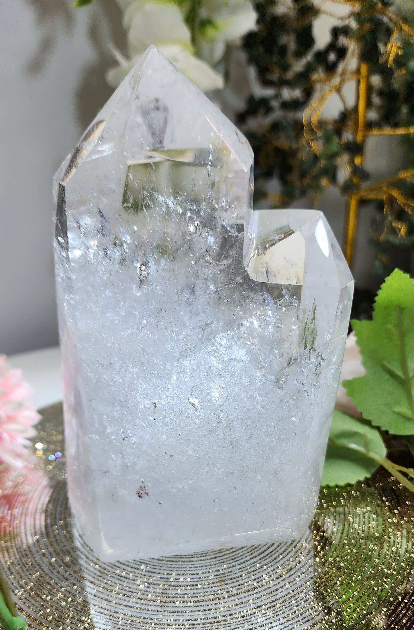 Double Point Clear Quartz from Brazil