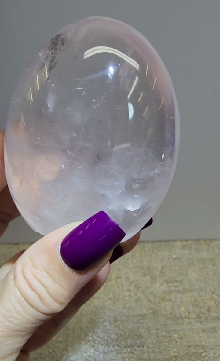 HQ Ice Rose Quartz Free Form from Madagascar
