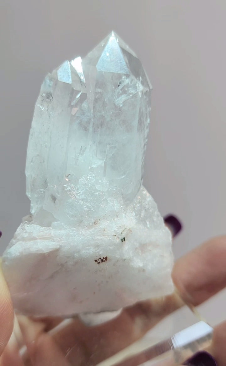 High Quality Pink Lemurian Quartz Cluster from Columbia