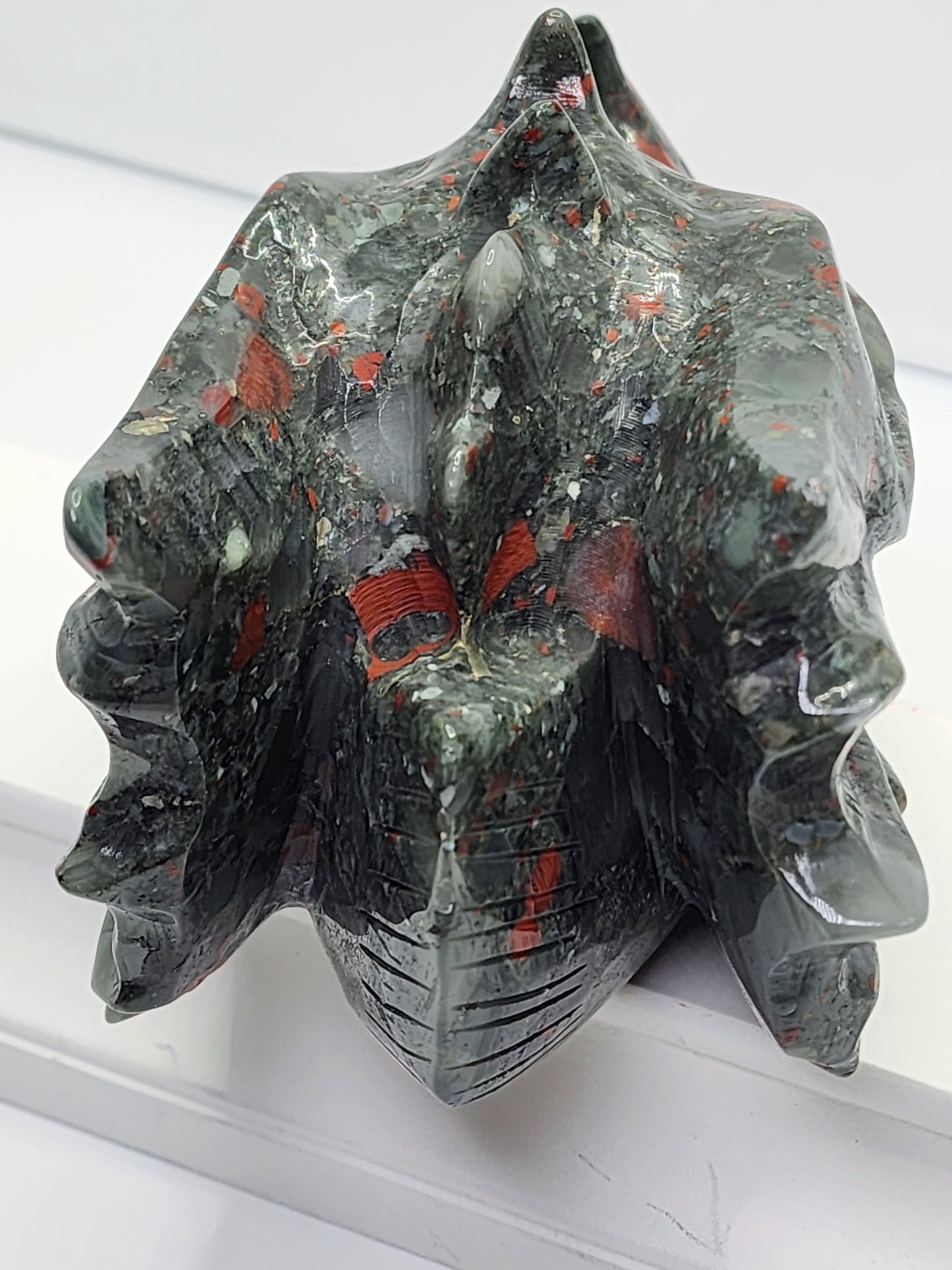 African Blood Stone Dragon Head Carving over 5.5lbs qualifies for free shipping