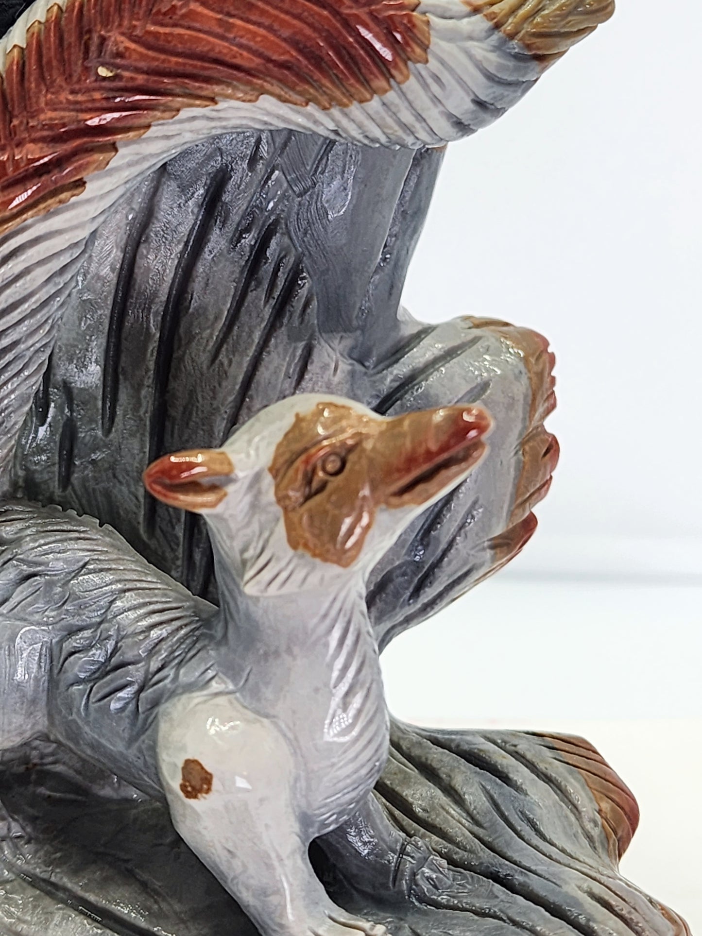 Polychrome Jasper Nine Tail Fox Carving 4lbs qualifies for free shipping
