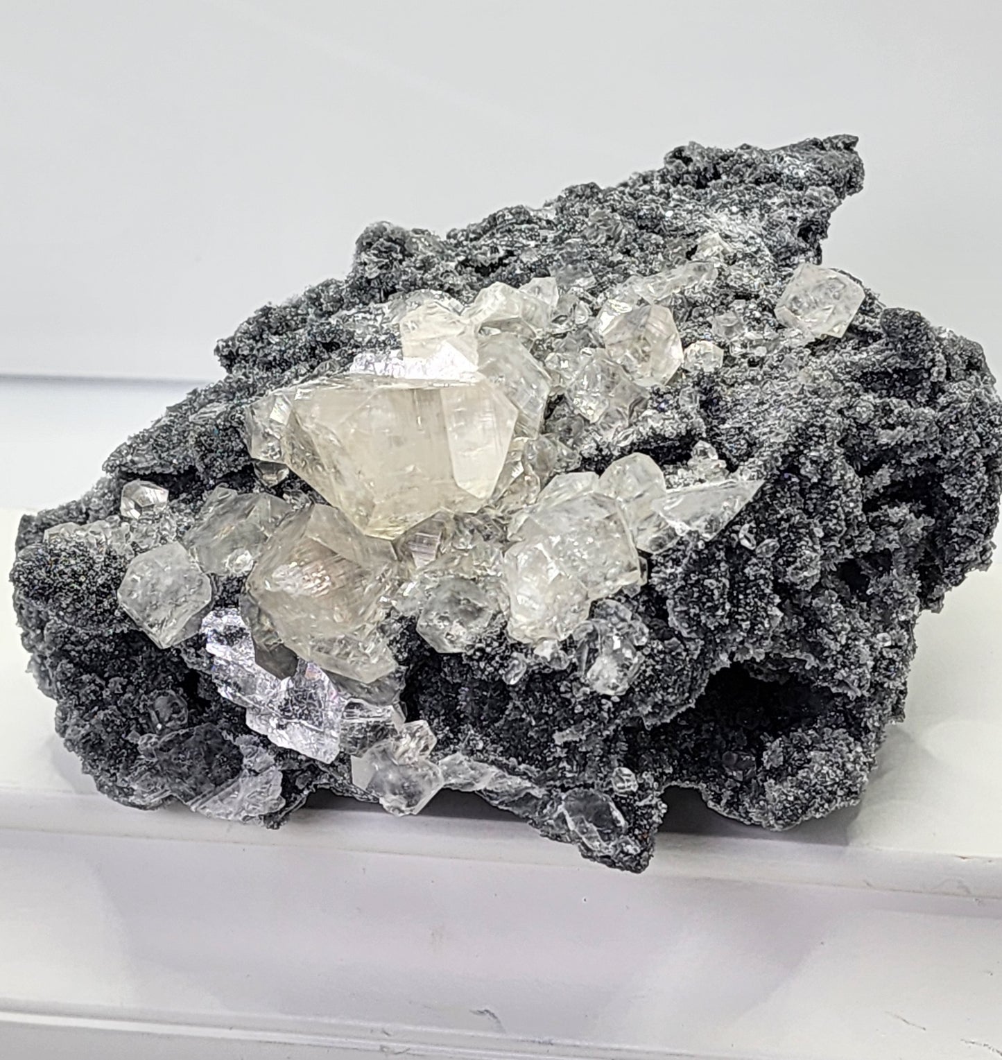 Large Apophylite With Sugar Druzy Chalcedony Matrix over 2.5lbs qualifies for free shipping