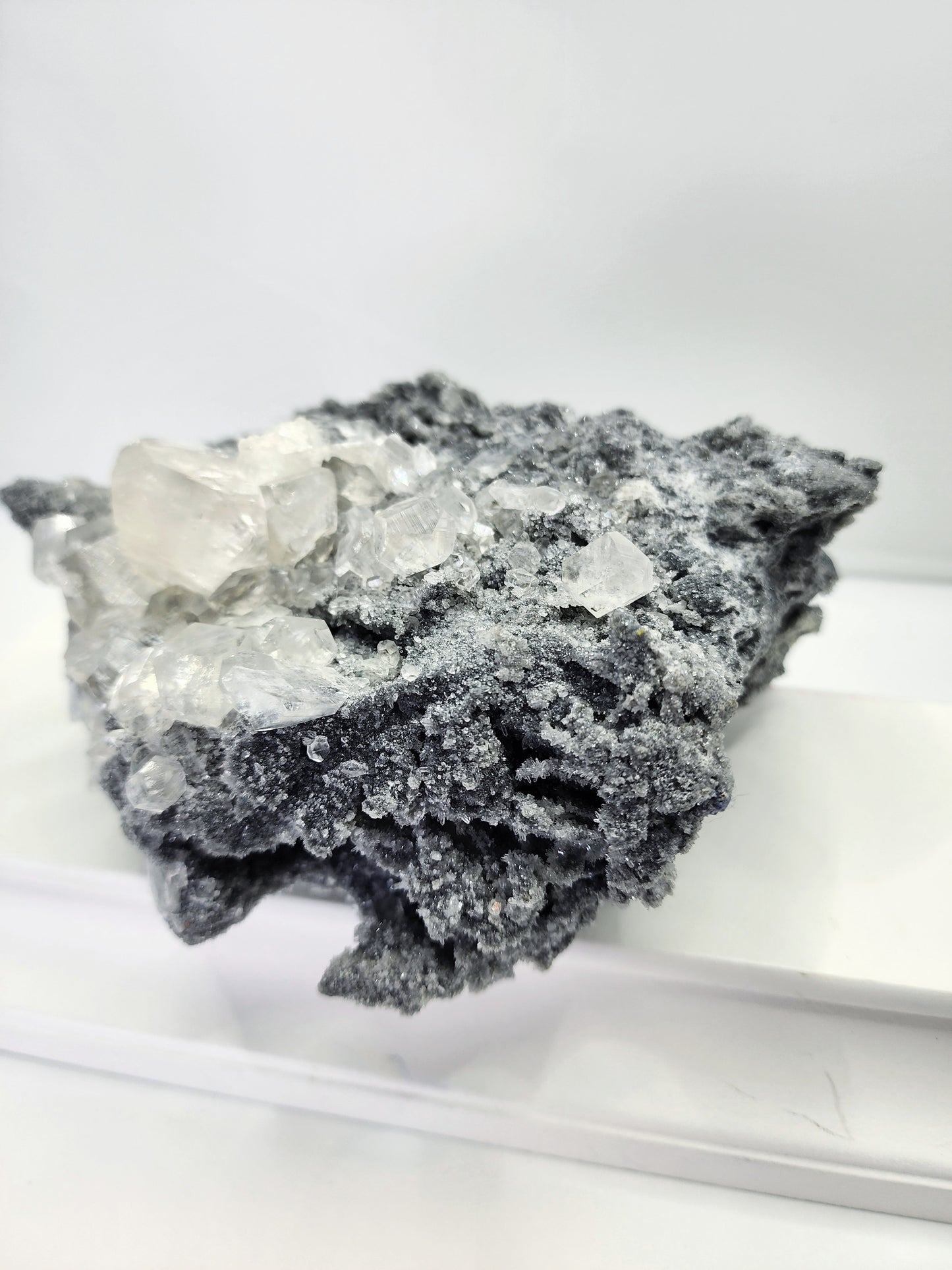 Large Apophylite With Sugar Druzy Chalcedony Matrix over 2.5lbs qualifies for free shipping