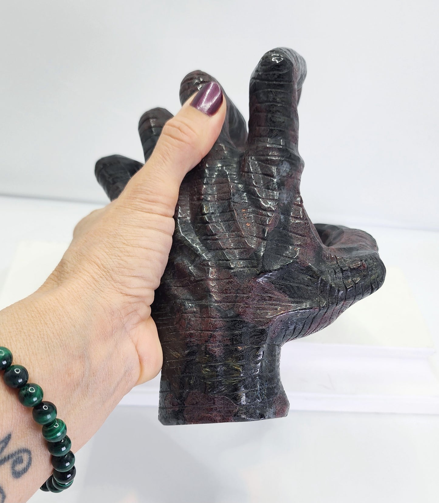 Large Garnet Nummite Hand Carving 3lb qualifies for free shipping
