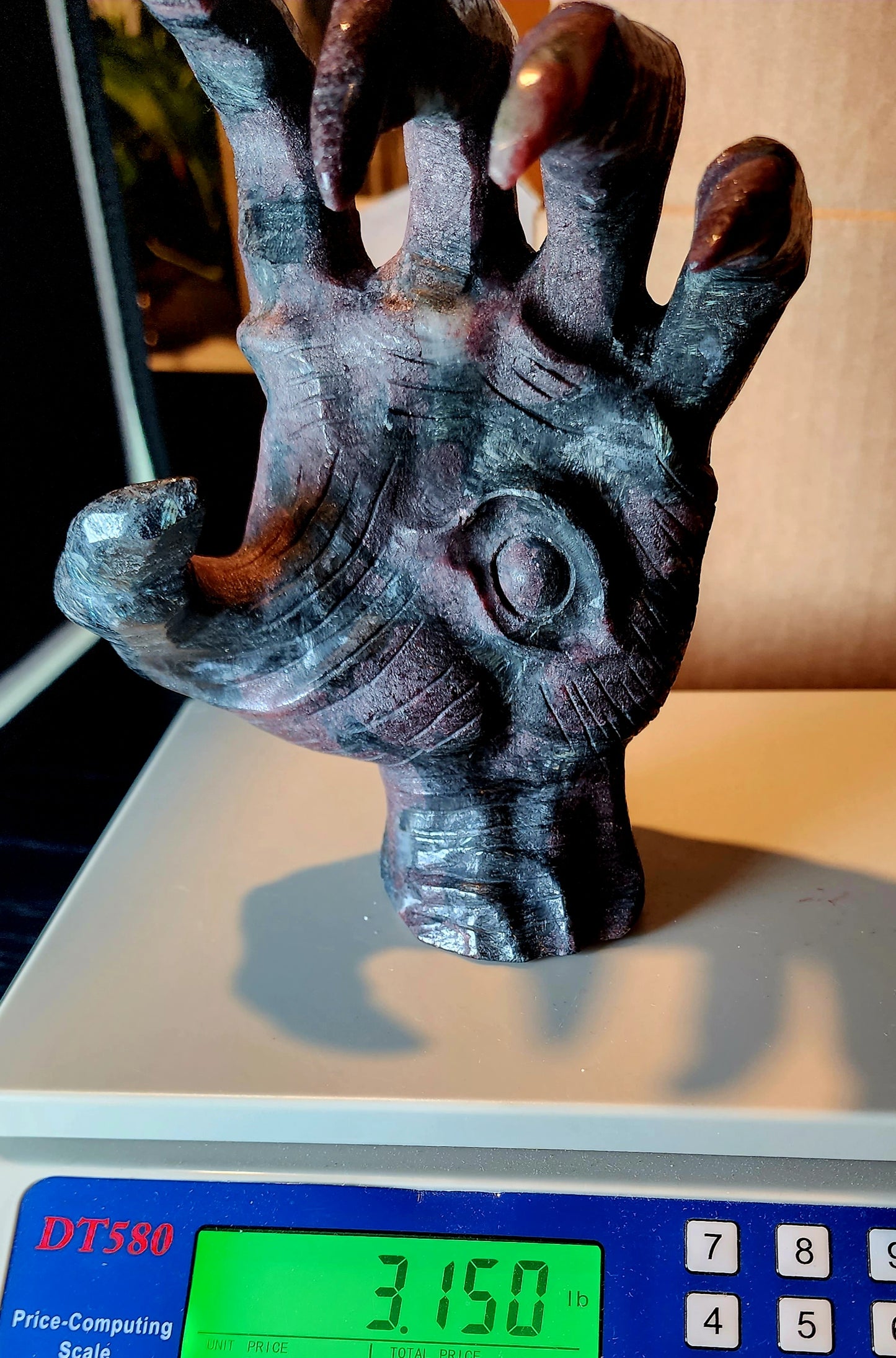 Large Garnet Nummite Hand Carving 3lb qualifies for free shipping