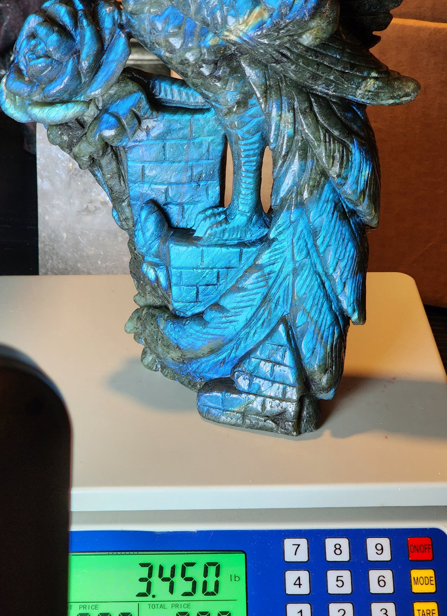 Large Labradorite Pheonix Carving over 3lbs qualifies for free shipping