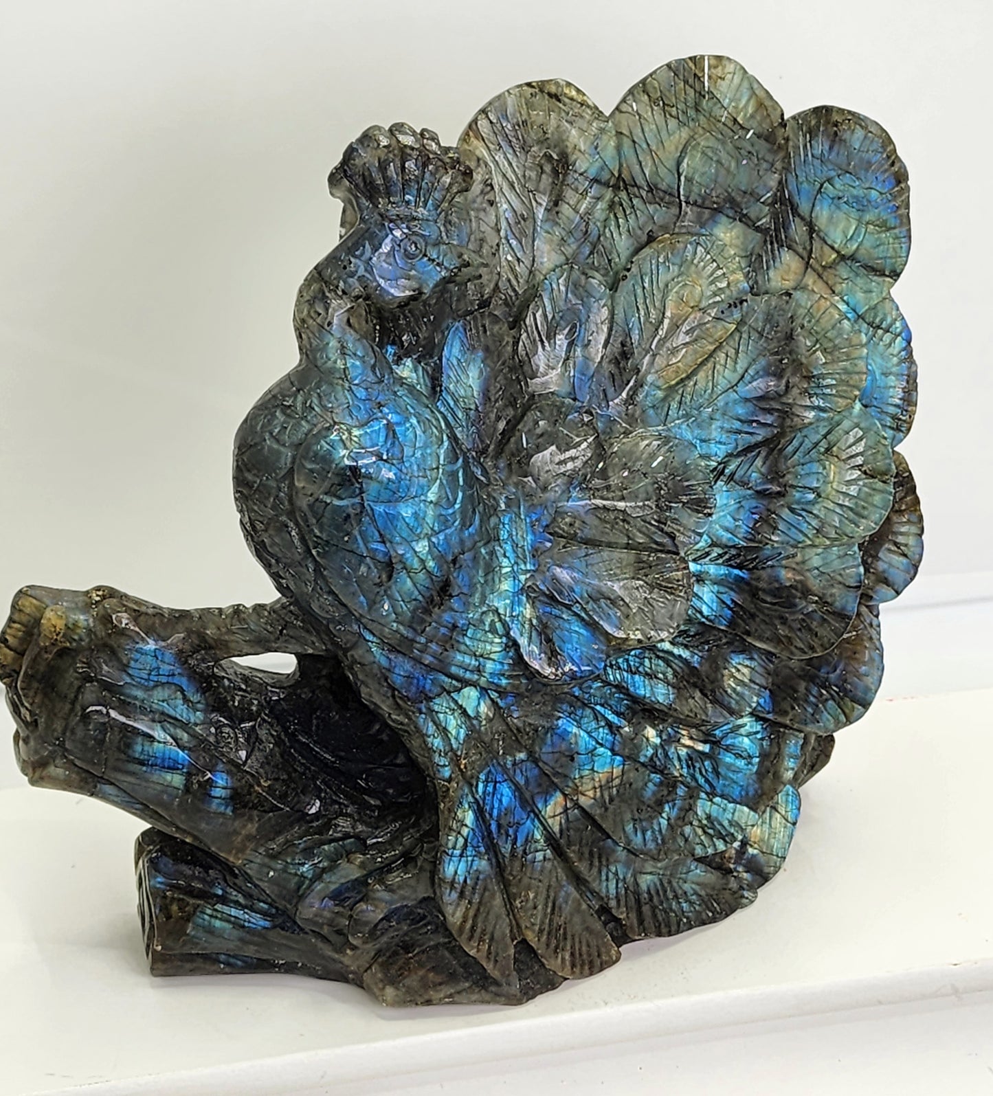 Labradorite Peacock Carving just under 3lbs qualifies for free shipping