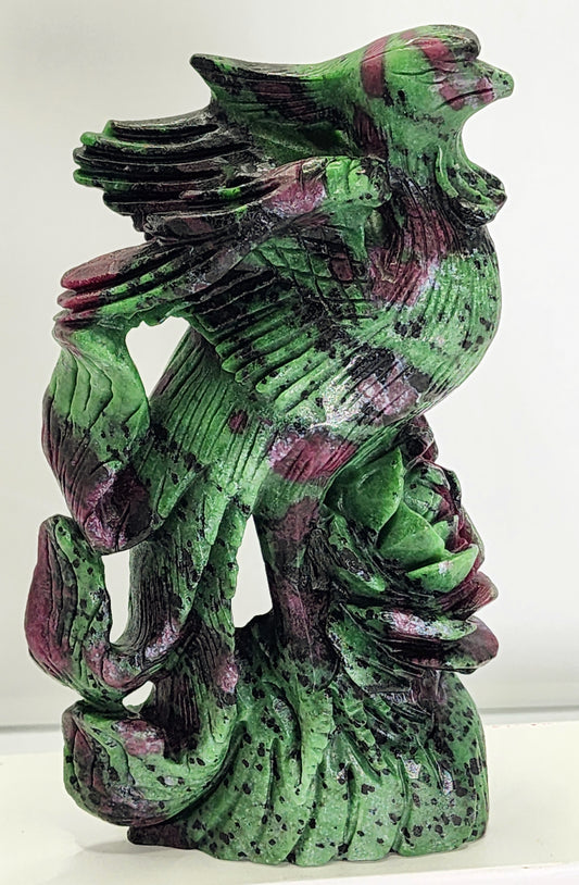 Large Ruby Zoisite Pheonix Carving over 4lbs qualifies for free shipping