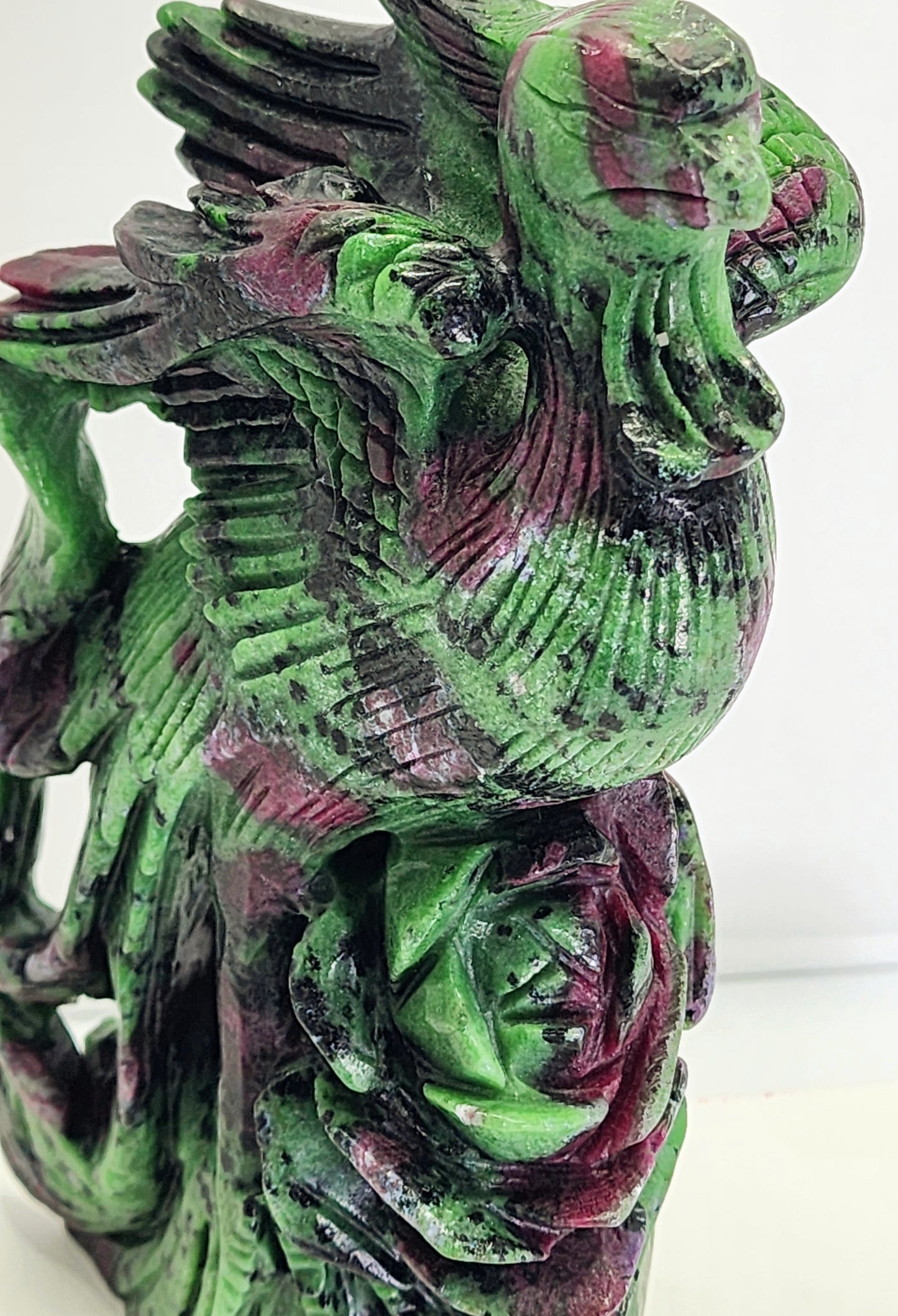 Large Ruby Zoisite Pheonix Carving over 4lbs qualifies for free shipping