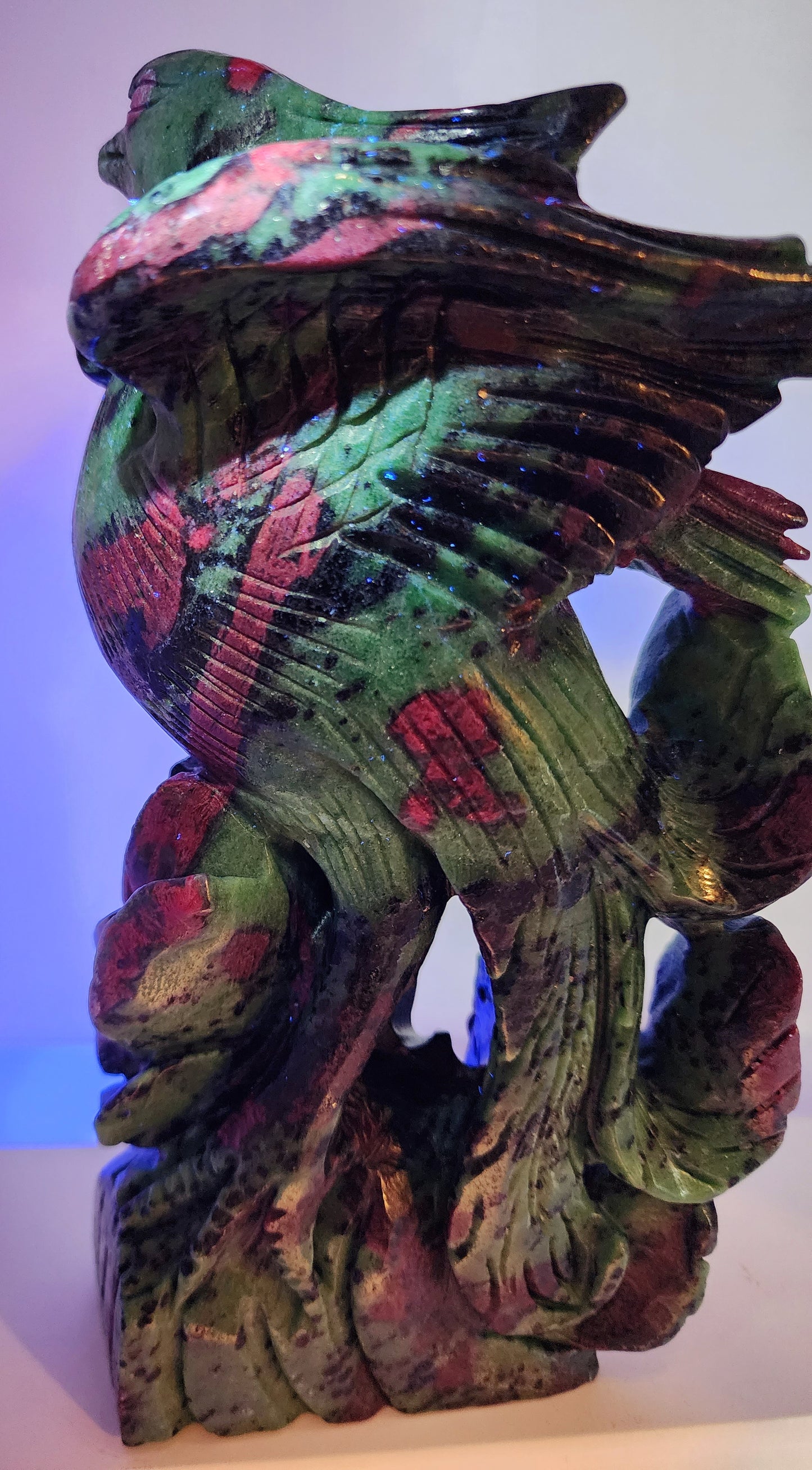 Large Ruby Zoisite Pheonix Carving over 4lbs qualifies for free shipping