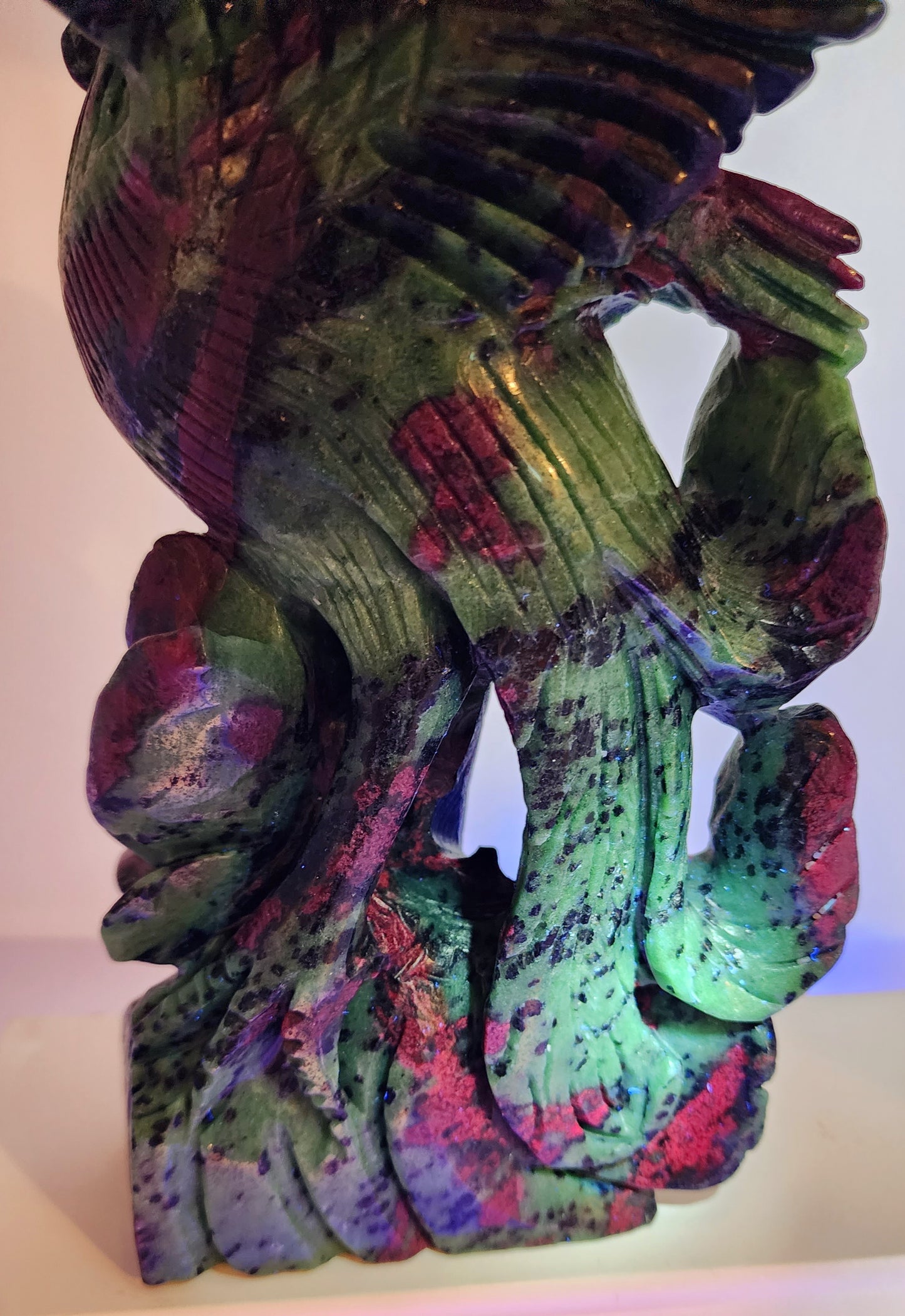 Large Ruby Zoisite Pheonix Carving over 4lbs qualifies for free shipping