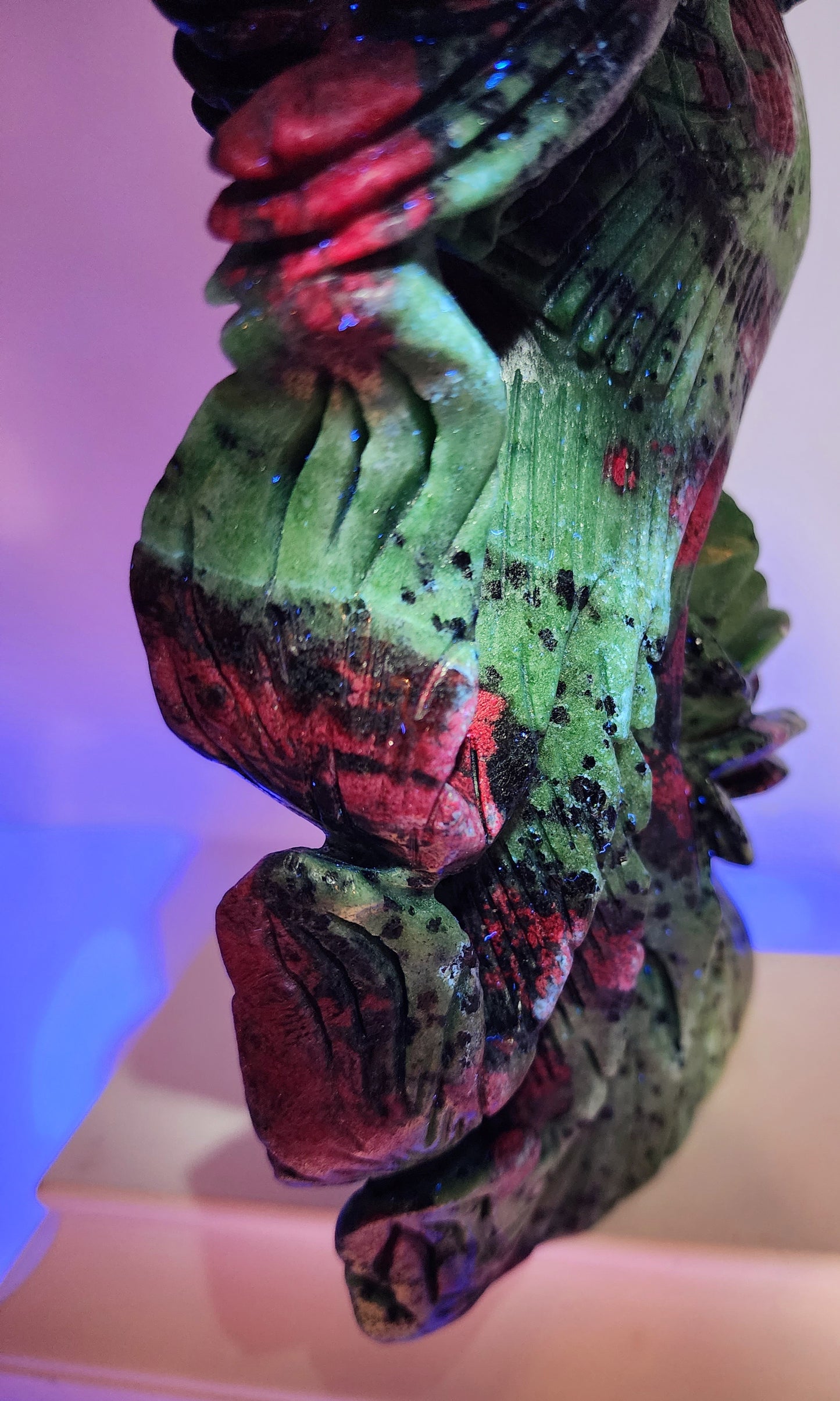 Large Ruby Zoisite Pheonix Carving over 4lbs qualifies for free shipping