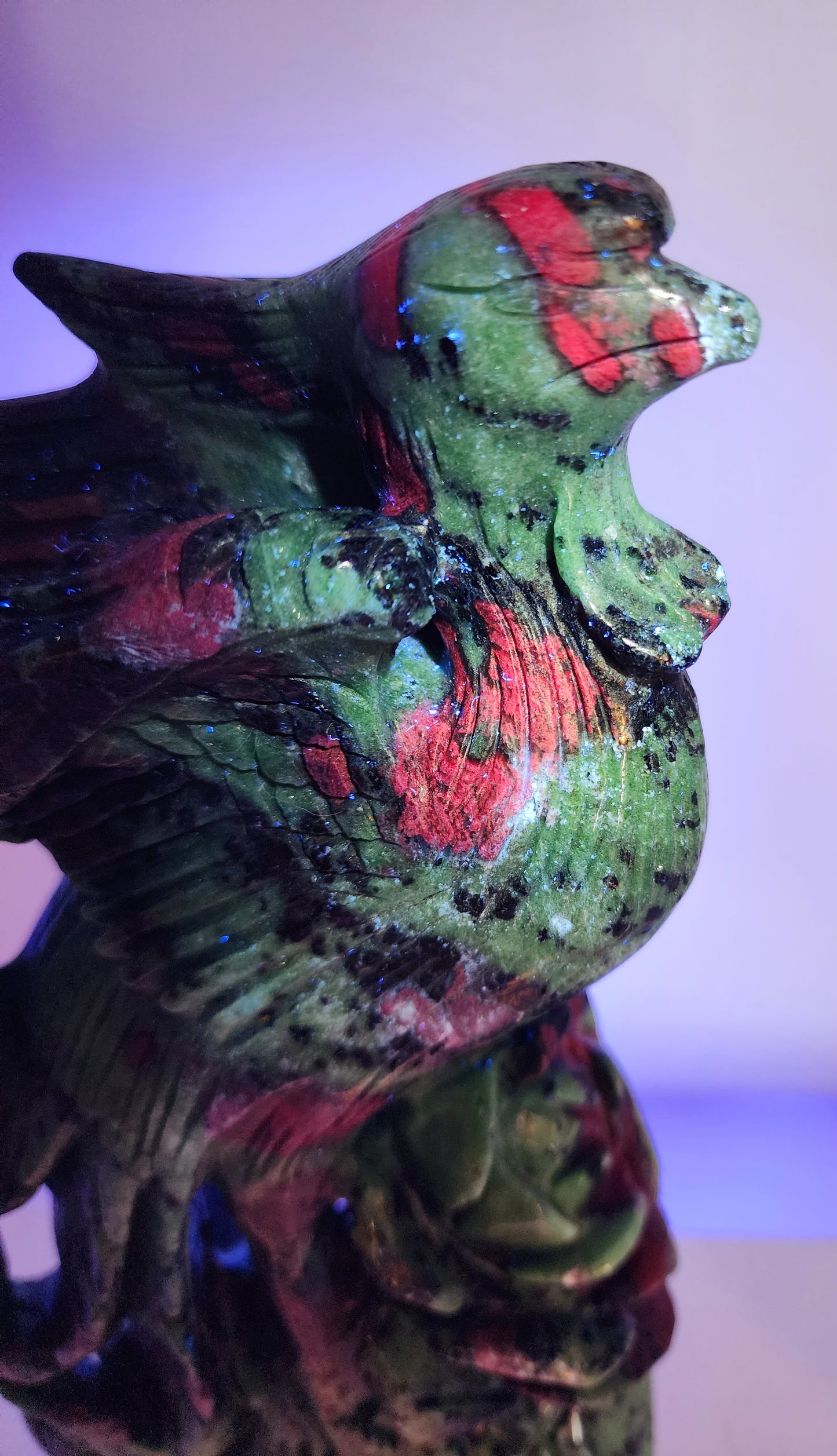 Large Ruby Zoisite Pheonix Carving over 4lbs qualifies for free shipping