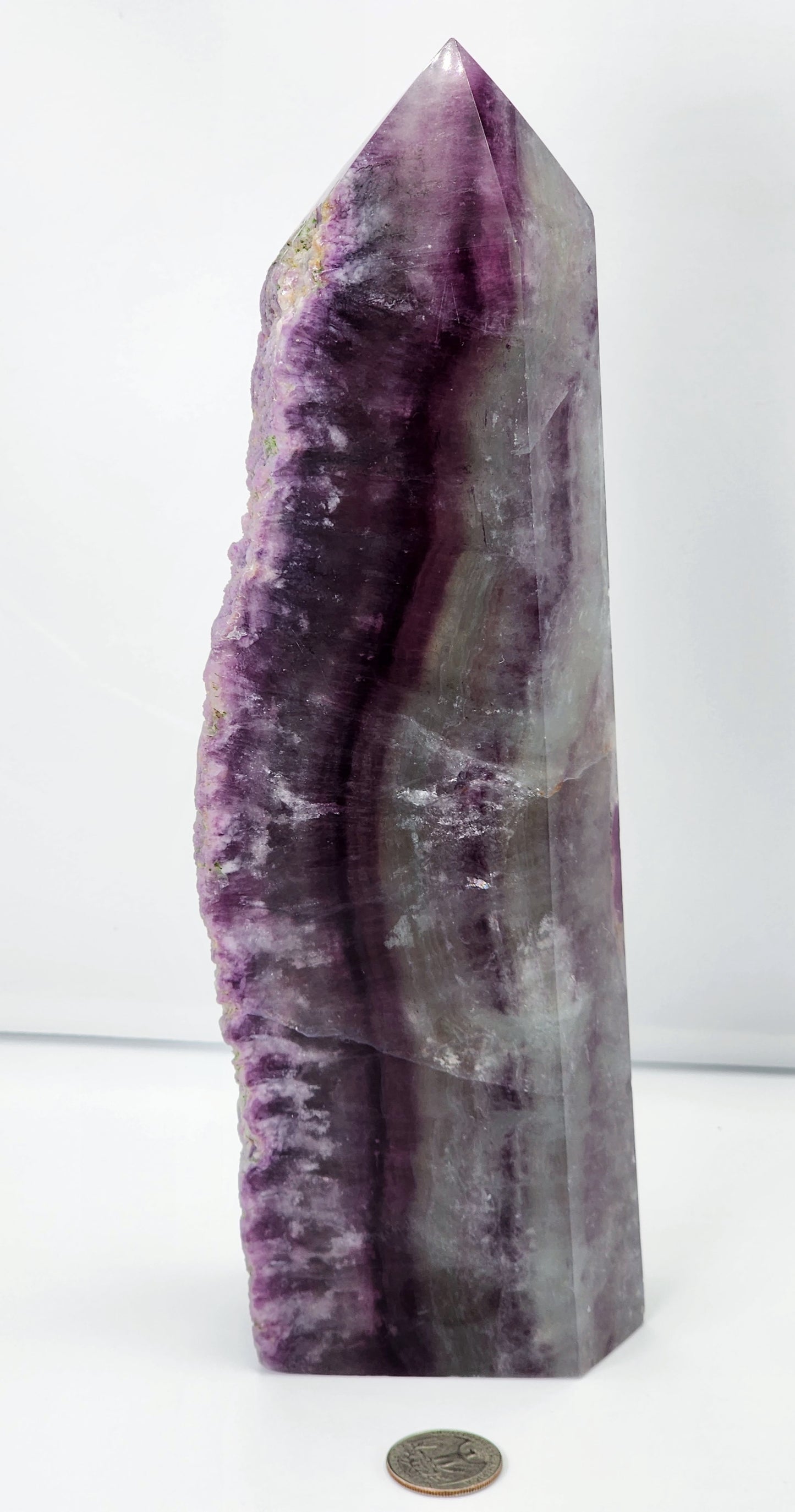 Large Fluorite Tower from Mongolia 6Lbs 11"+ Tall qualifies for free shipping