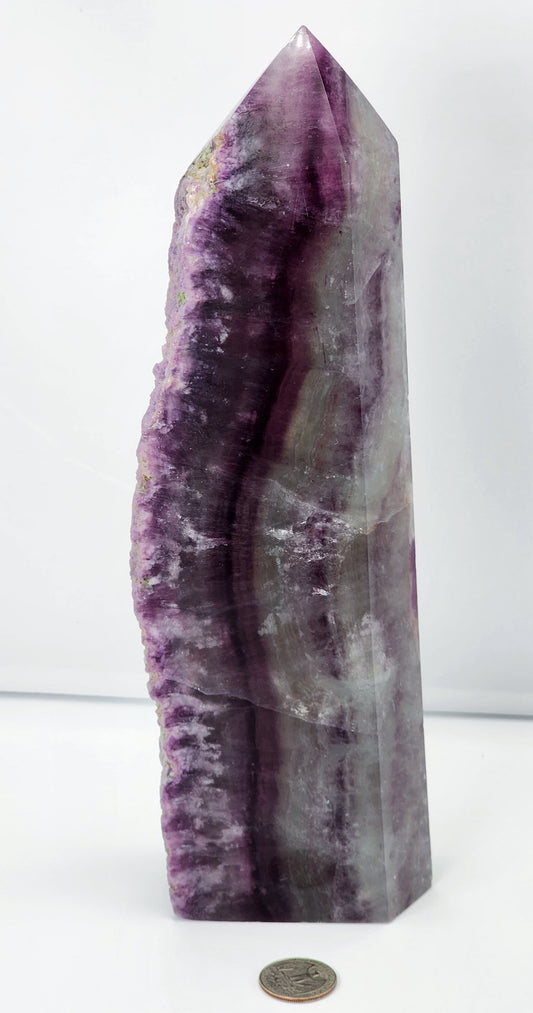 Large Fluorite Tower from Mongolia 6Lbs 11"+ Tall qualifies for free shipping