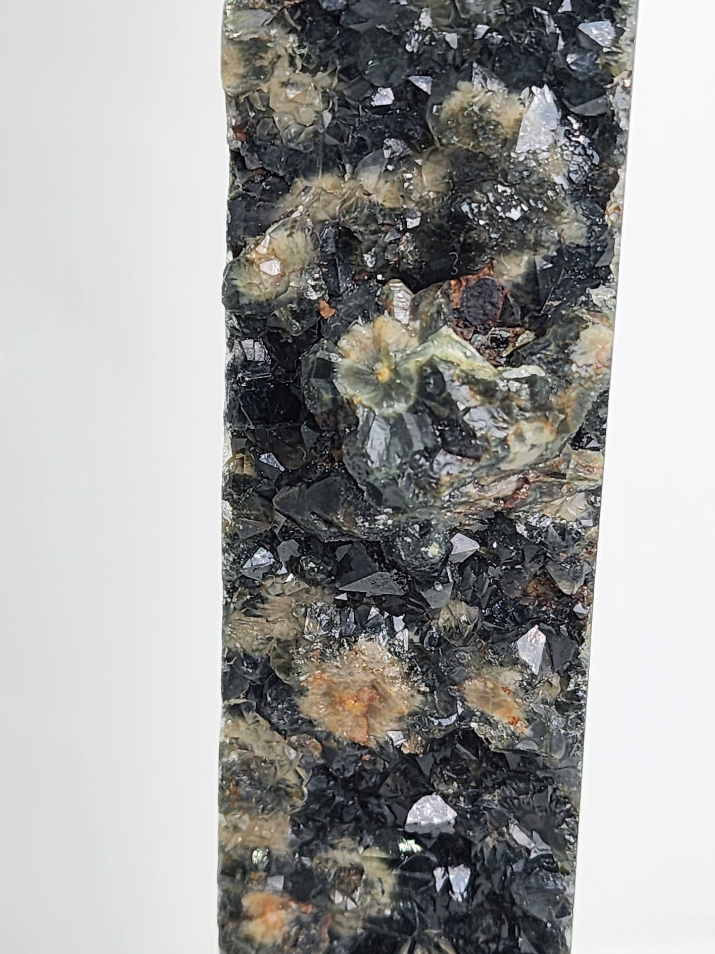 Large Druzy Dark Green Eighth Vein Ocen Jasper Tower 11.5"Tall over 3lbs qualifies for free shipping