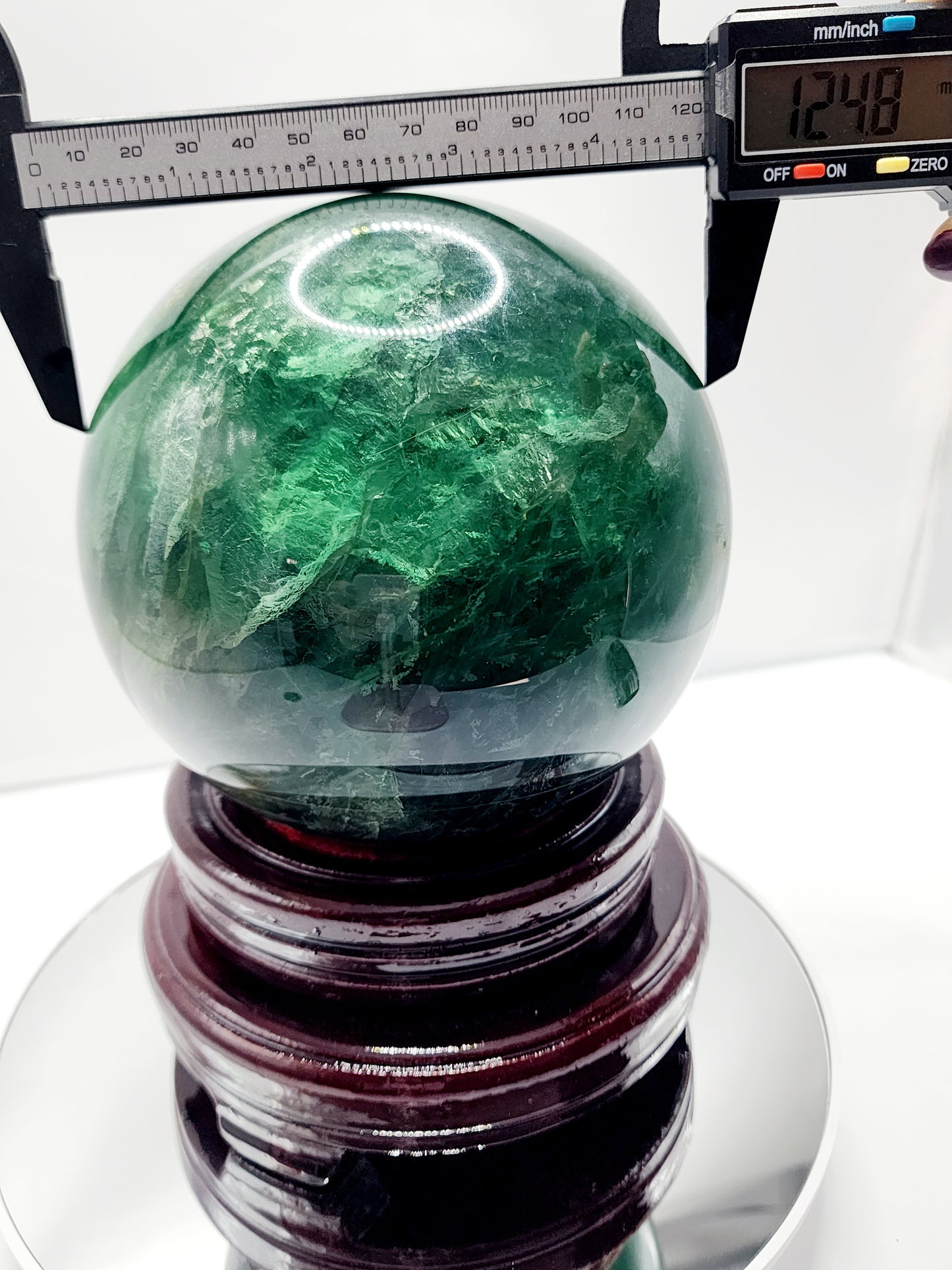 Large Green Fluorite Sphere 120mm over 8lbs qualifies for free shipping