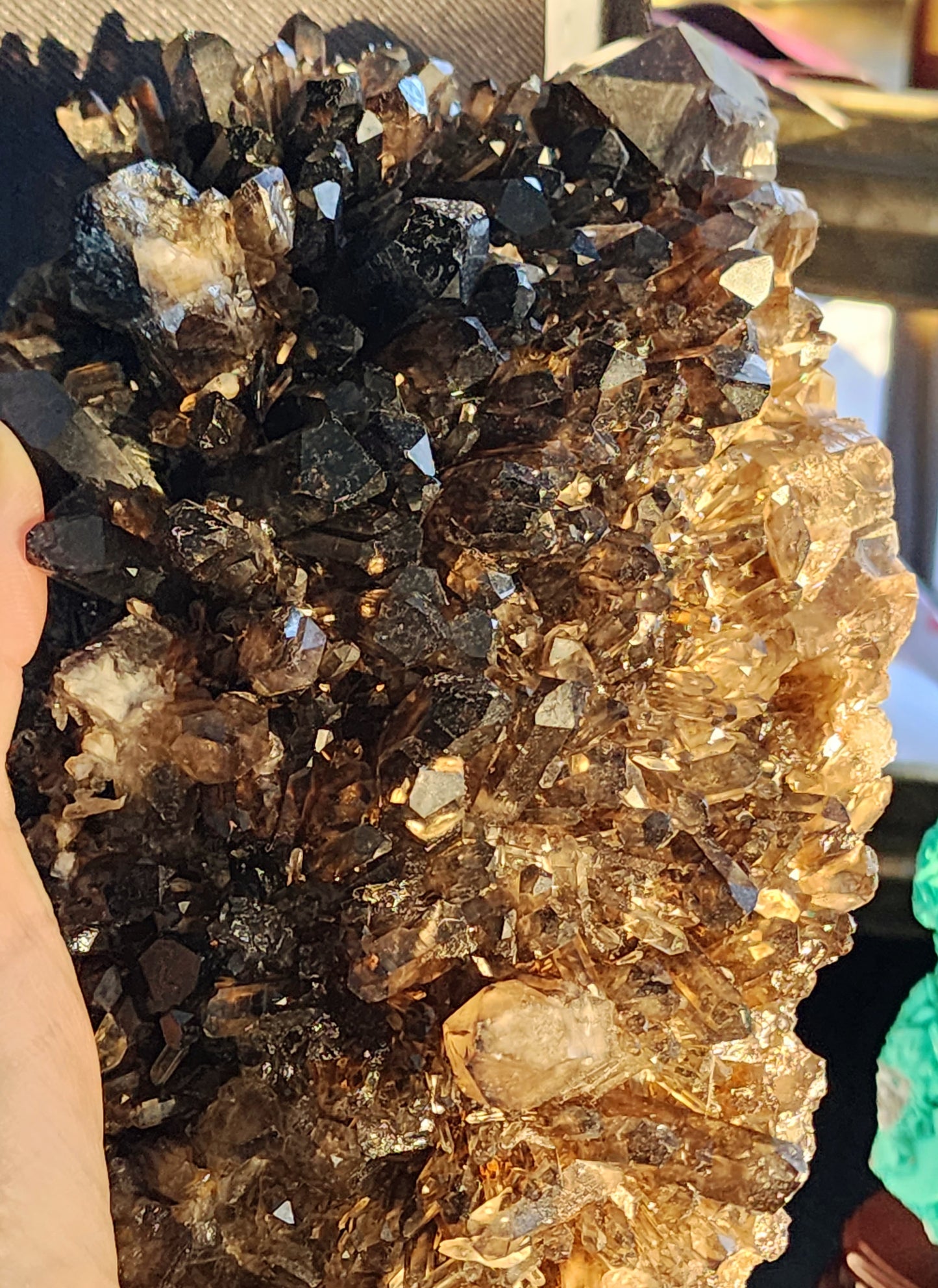 Large Dark Smokey Cluster from Brazil 3lbs qualifies for free shipping