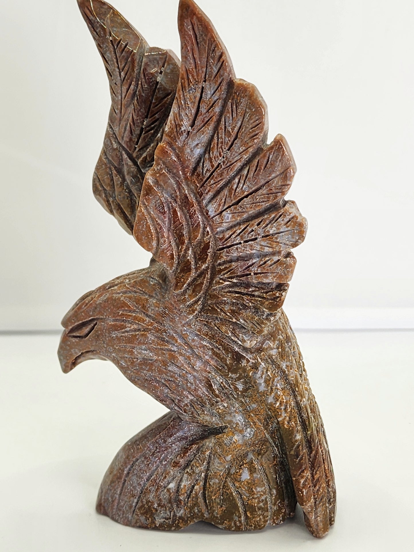 Ocean Jasper Eagle Carving appx 1lb qualifies for free shipping