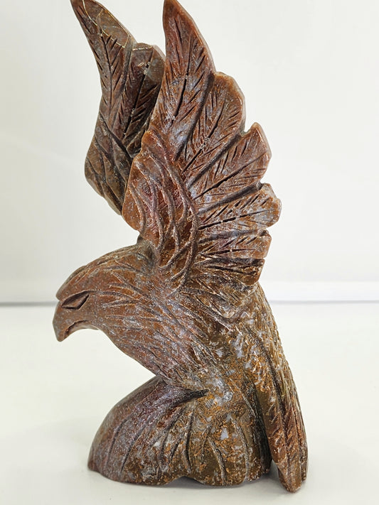 Ocean Jasper Eagle Carving appx 1lb qualifies for free shipping