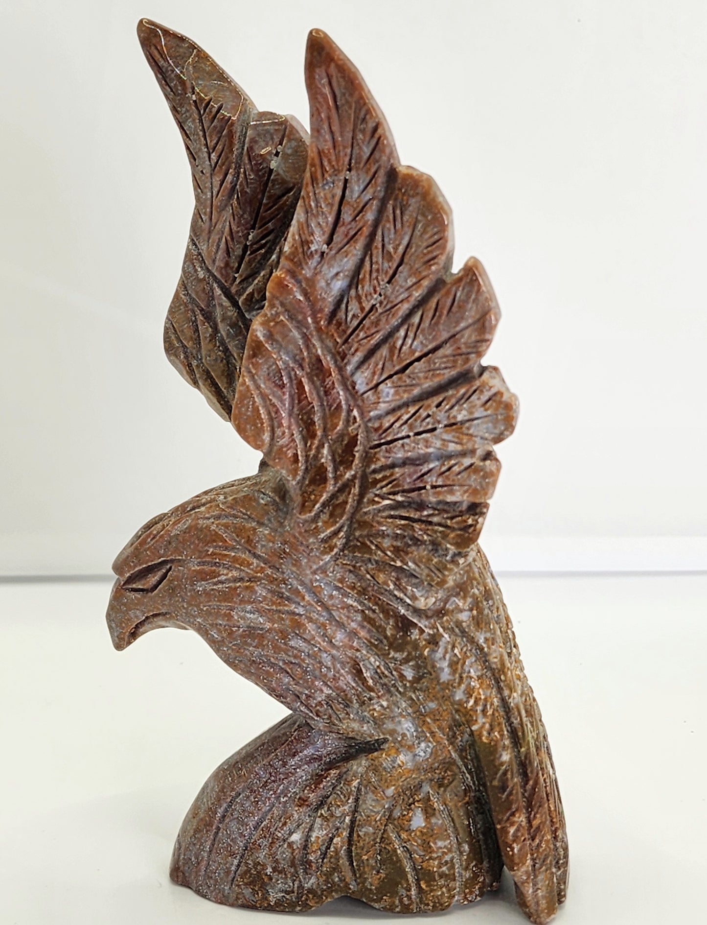 Ocean Jasper Eagle Carving appx 1lb qualifies for free shipping