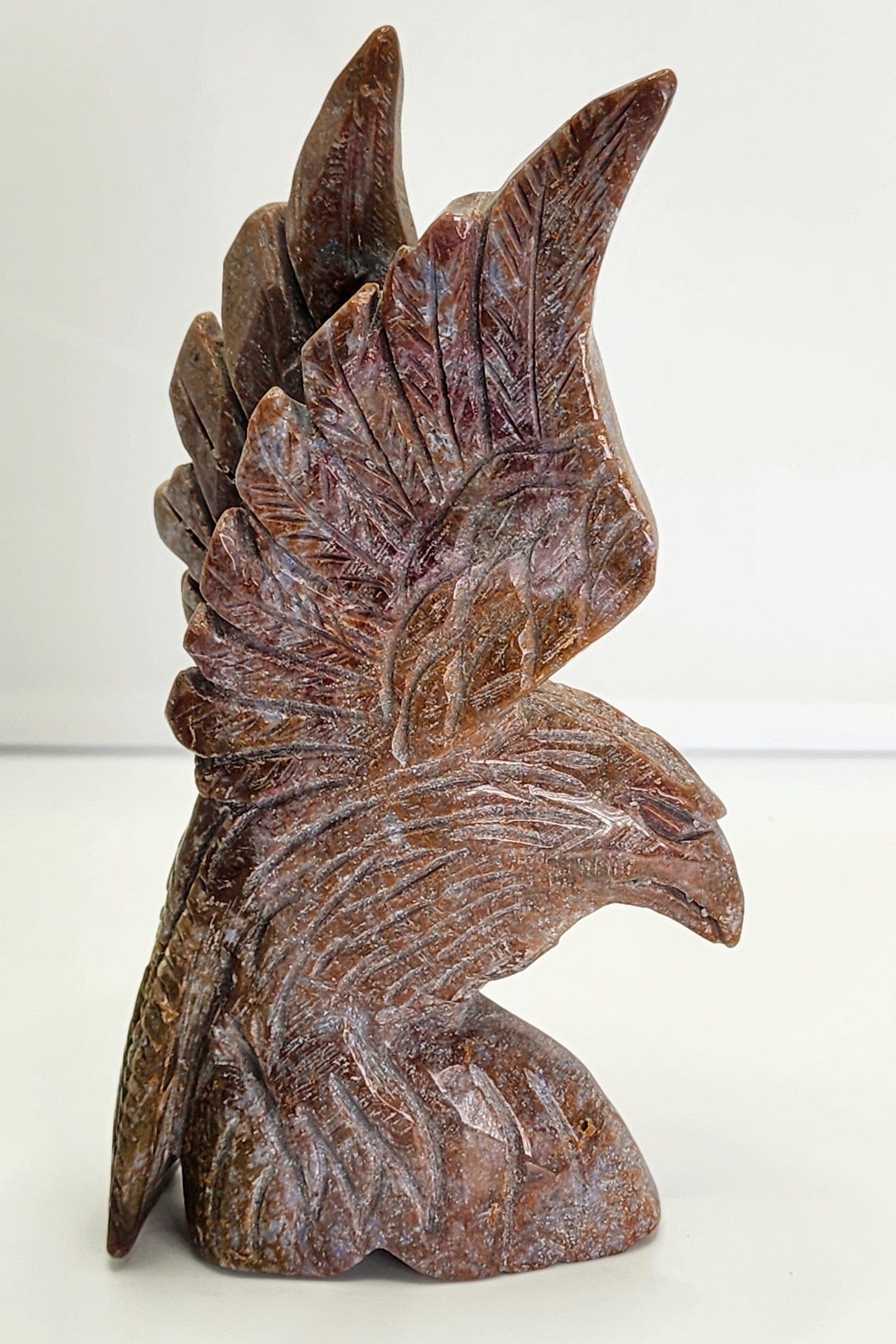 Ocean Jasper Eagle Carving appx 1lb qualifies for free shipping