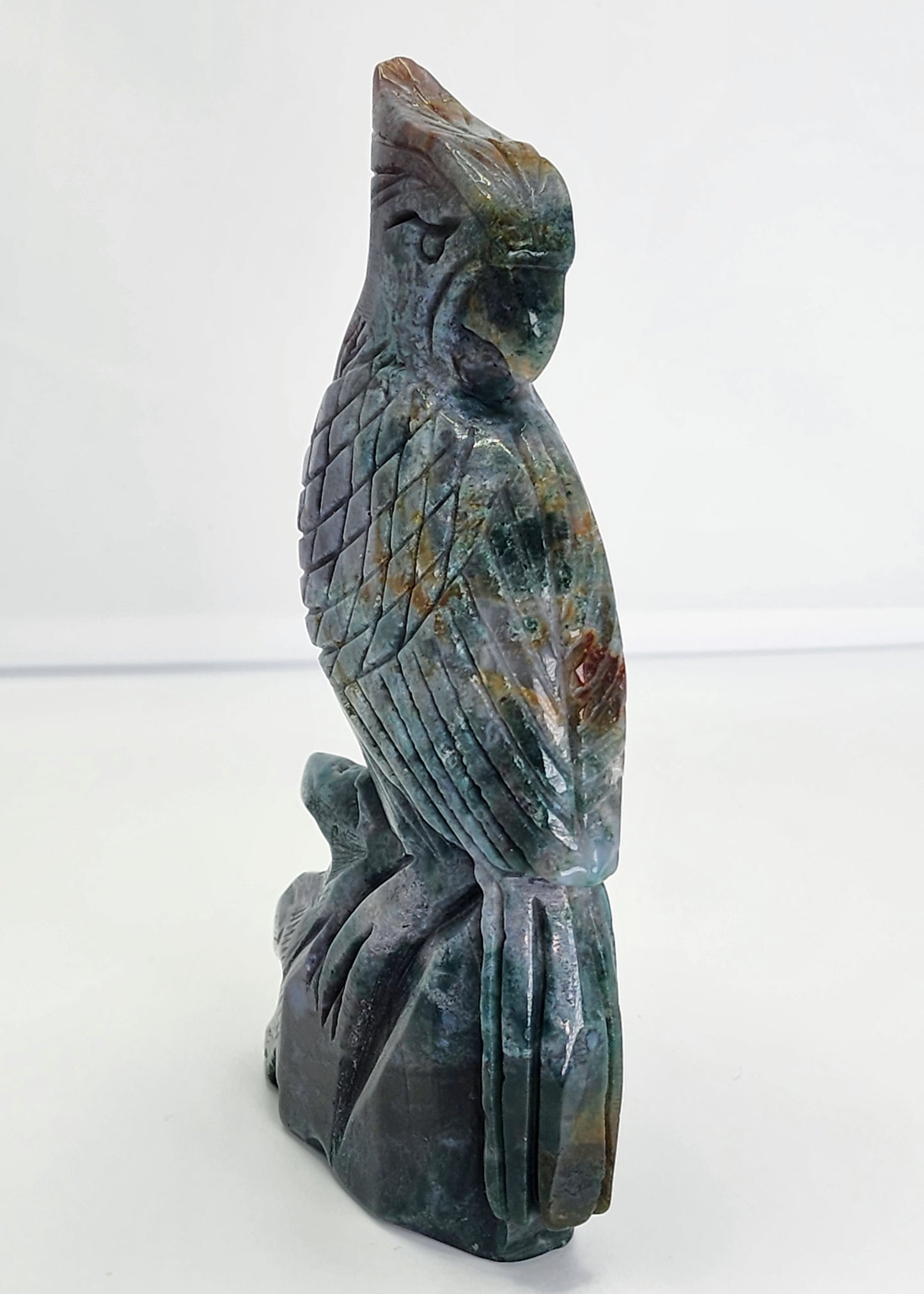 Ocean Jasper Parrot Carving 1lb qualifies for free shipping