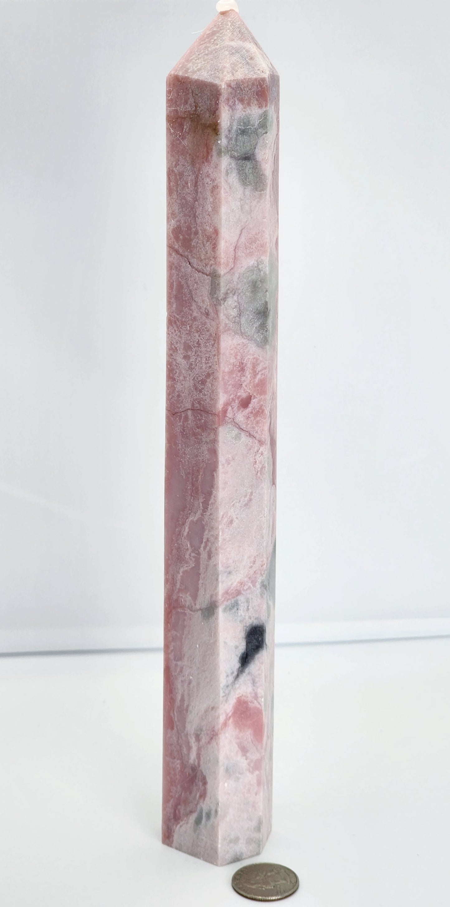 Tall Pink Opal Tower 12"Tall and over 1.5lbs qualifies for free shipping