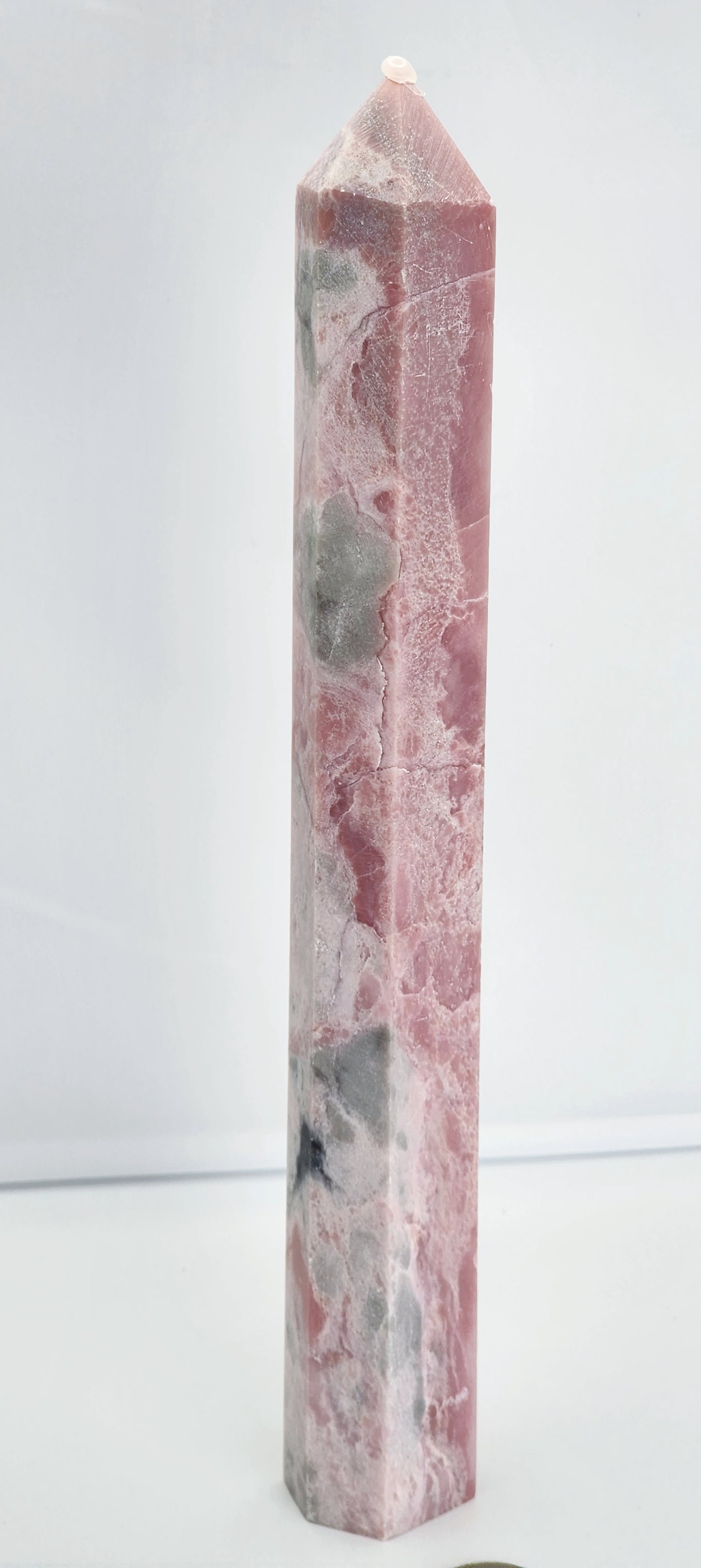 Tall Pink Opal Tower 12"Tall and over 1.5lbs qualifies for free shipping