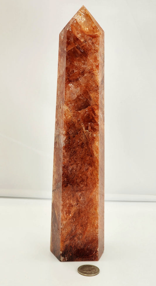 Fire Quartz/Golden Healer Tower Large 11"Tall 3lbs qualifies for free shipping