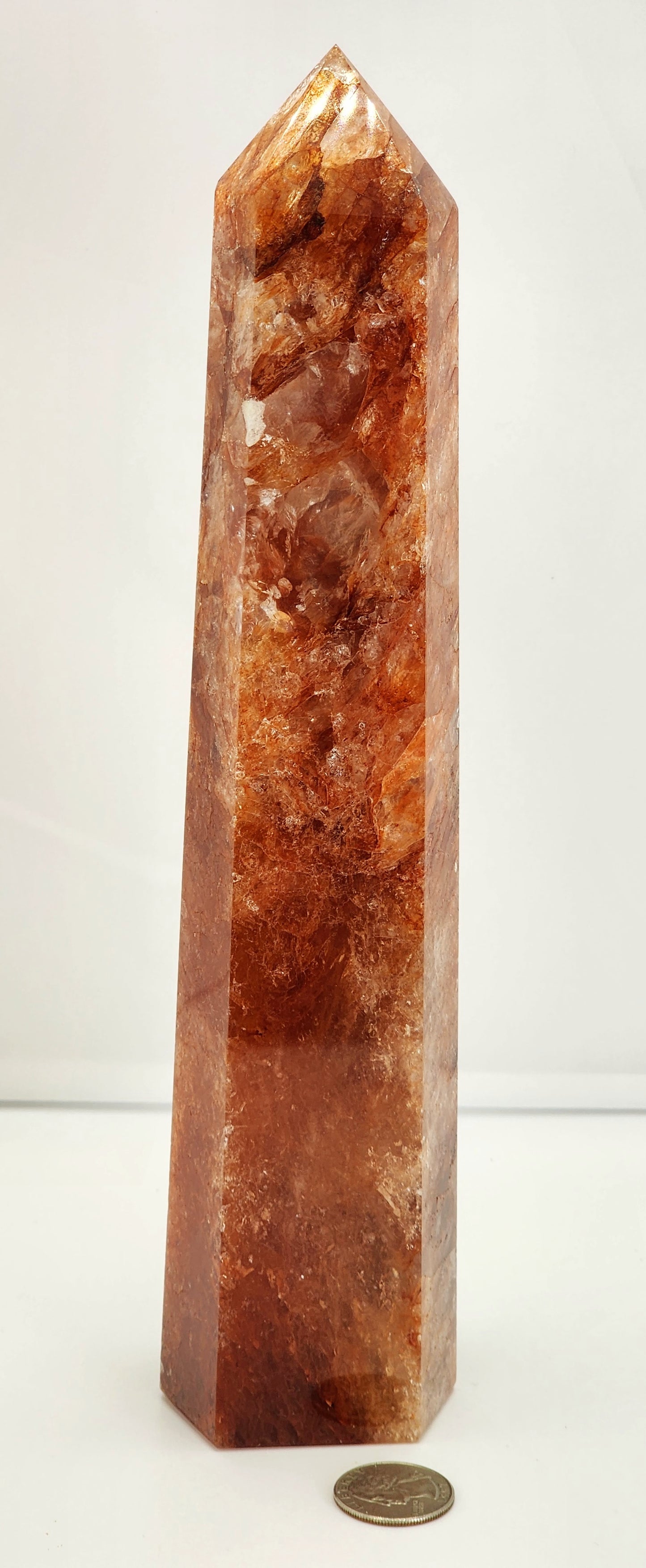 Fire Quartz/Golden Healer Tower Large 11"Tall 3lbs qualifies for free shipping