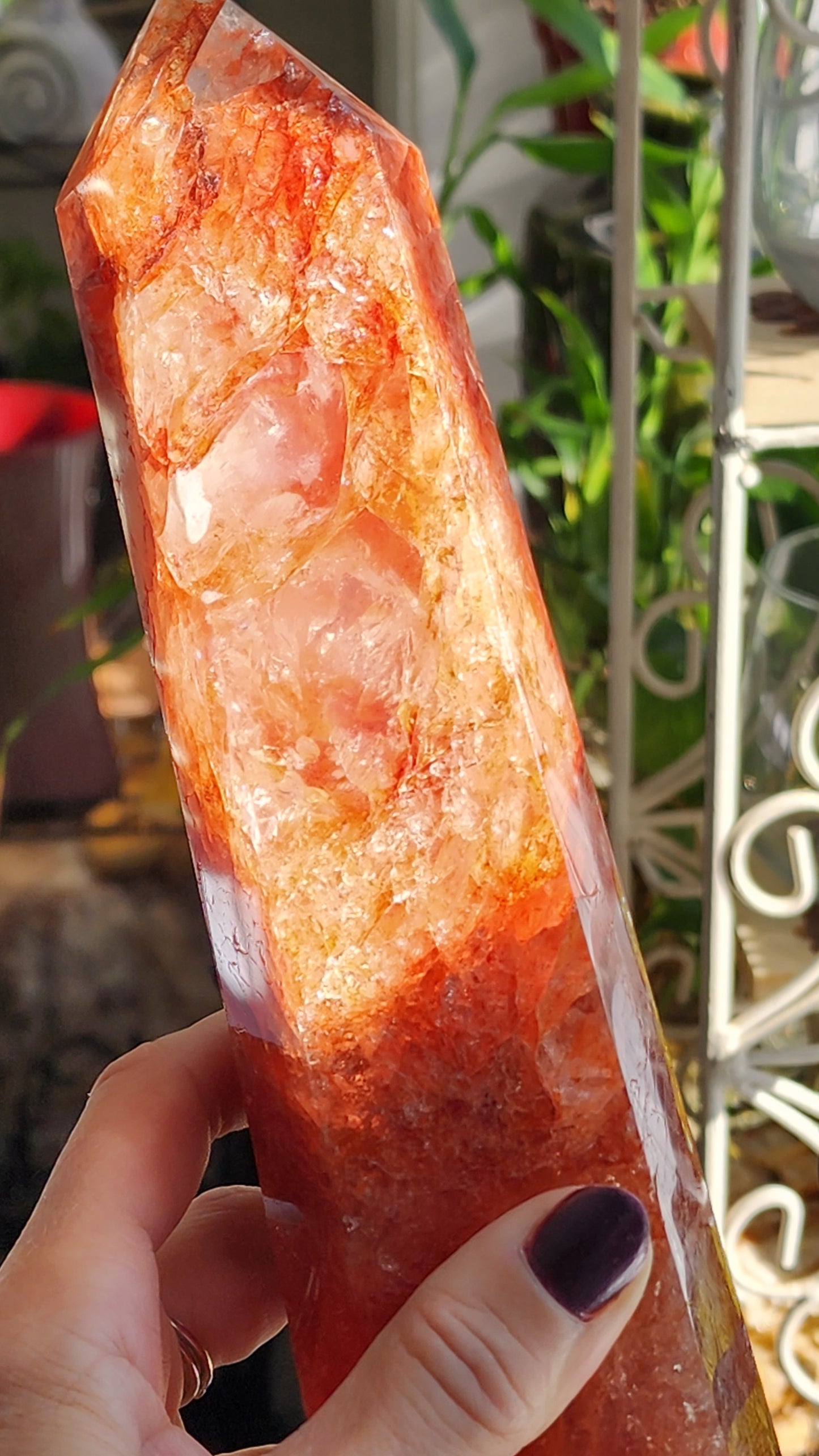 Fire Quartz/Golden Healer Tower Large 11"Tall 3lbs qualifies for free shipping