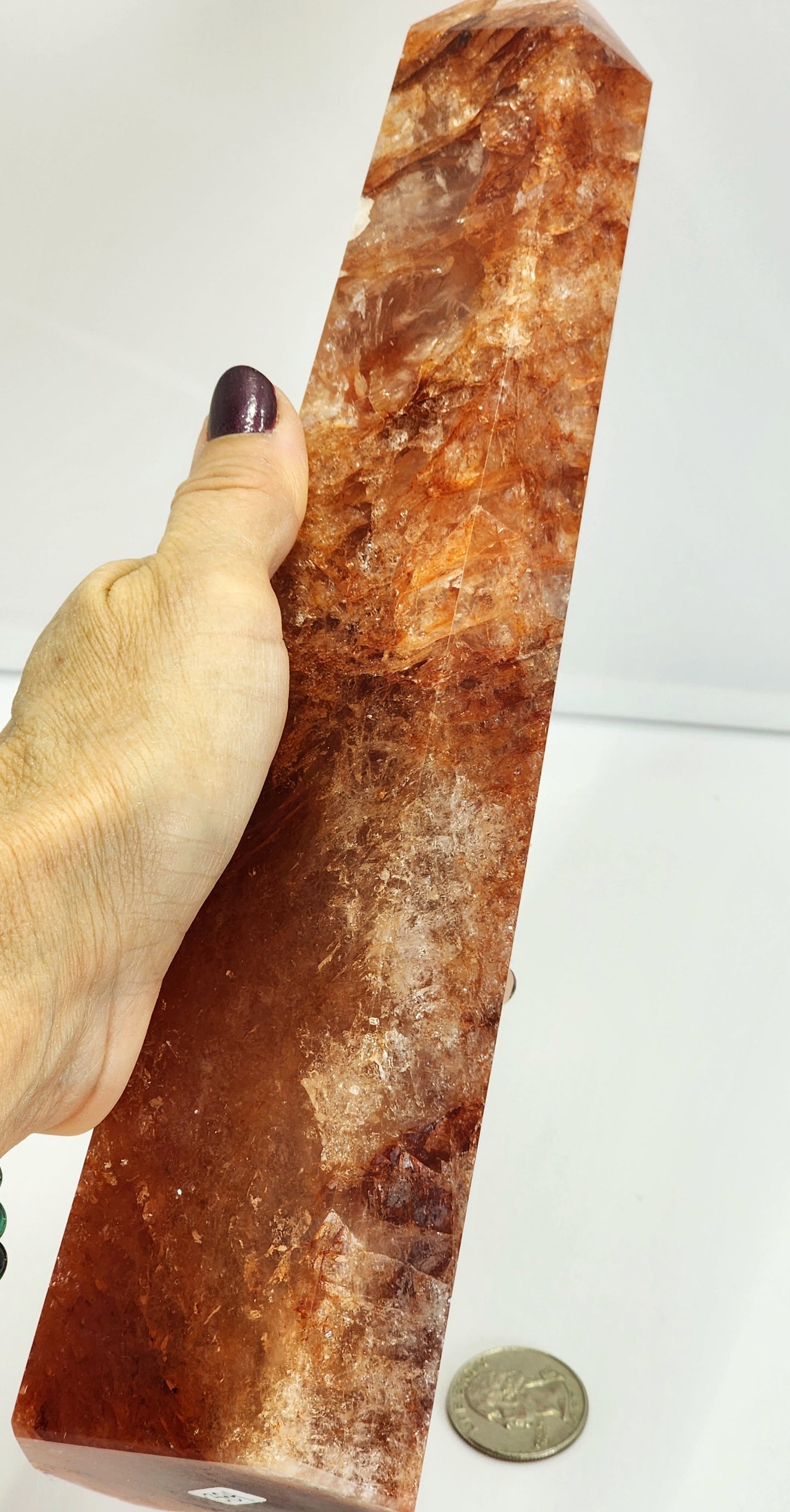 Fire Quartz/Golden Healer Tower Large 11"Tall 3lbs qualifies for free shipping