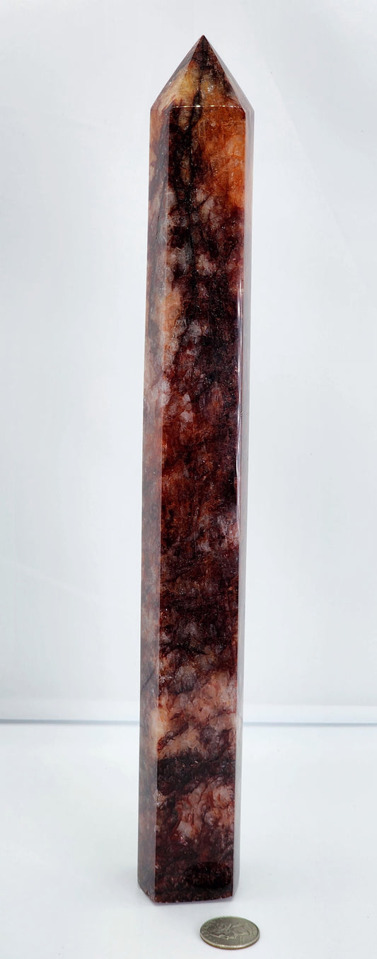 Fire Quartz Tower Large 14"Tall over 2.5lbs qualifies for free shipping