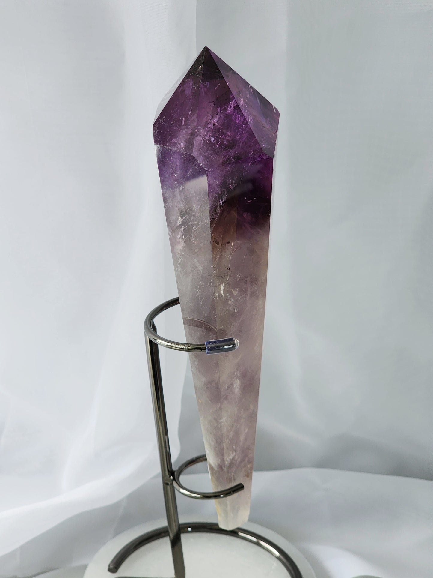 Large Amethyst /Citrine Wand (Scepter) with Metal Stand 1lb qualifies for free shipping